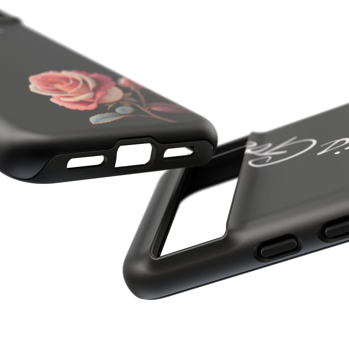Floral Phone Case - Life is Good, Tough Phone Cover, Gift for Her, Rose Design, Personalized Phone Accessory, Stylish Tech Protector