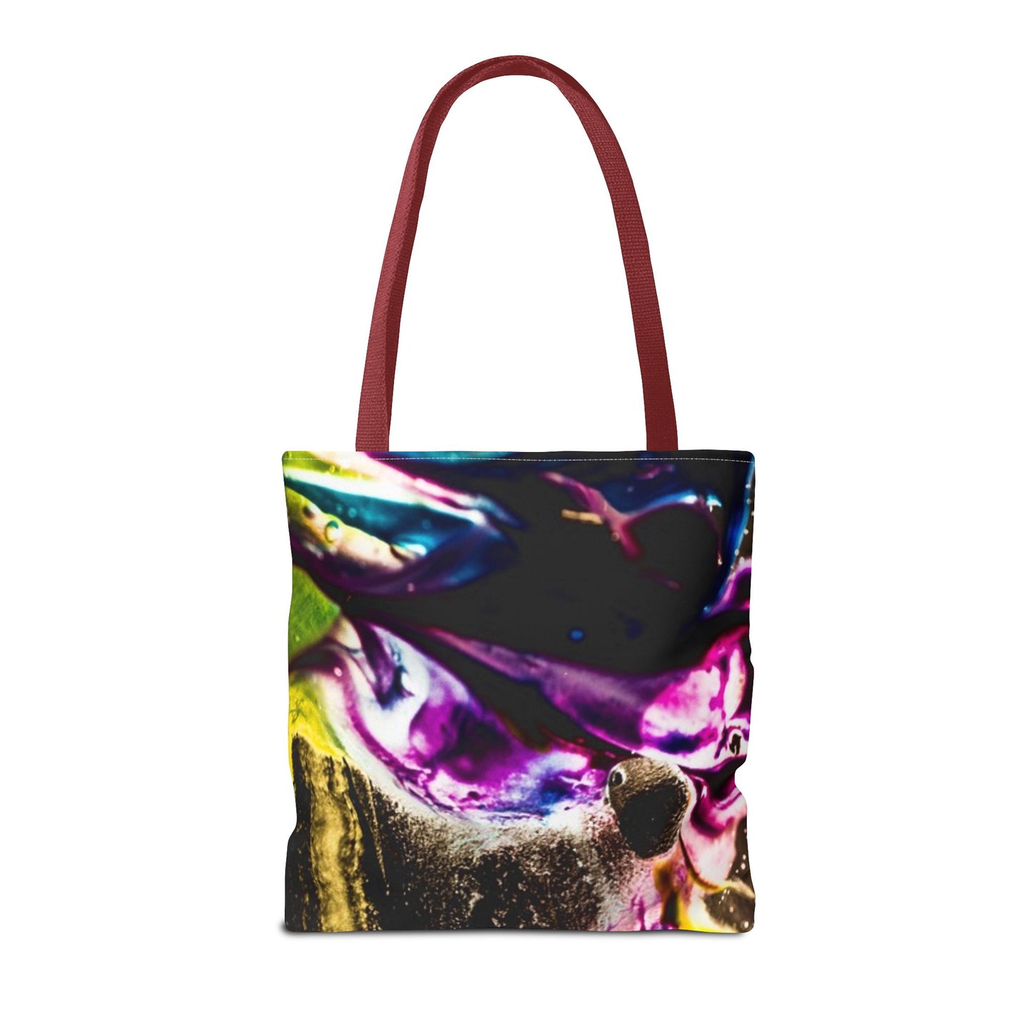 Vibrant Abstract Art Tote Bag, Colorful Reusable Shopper