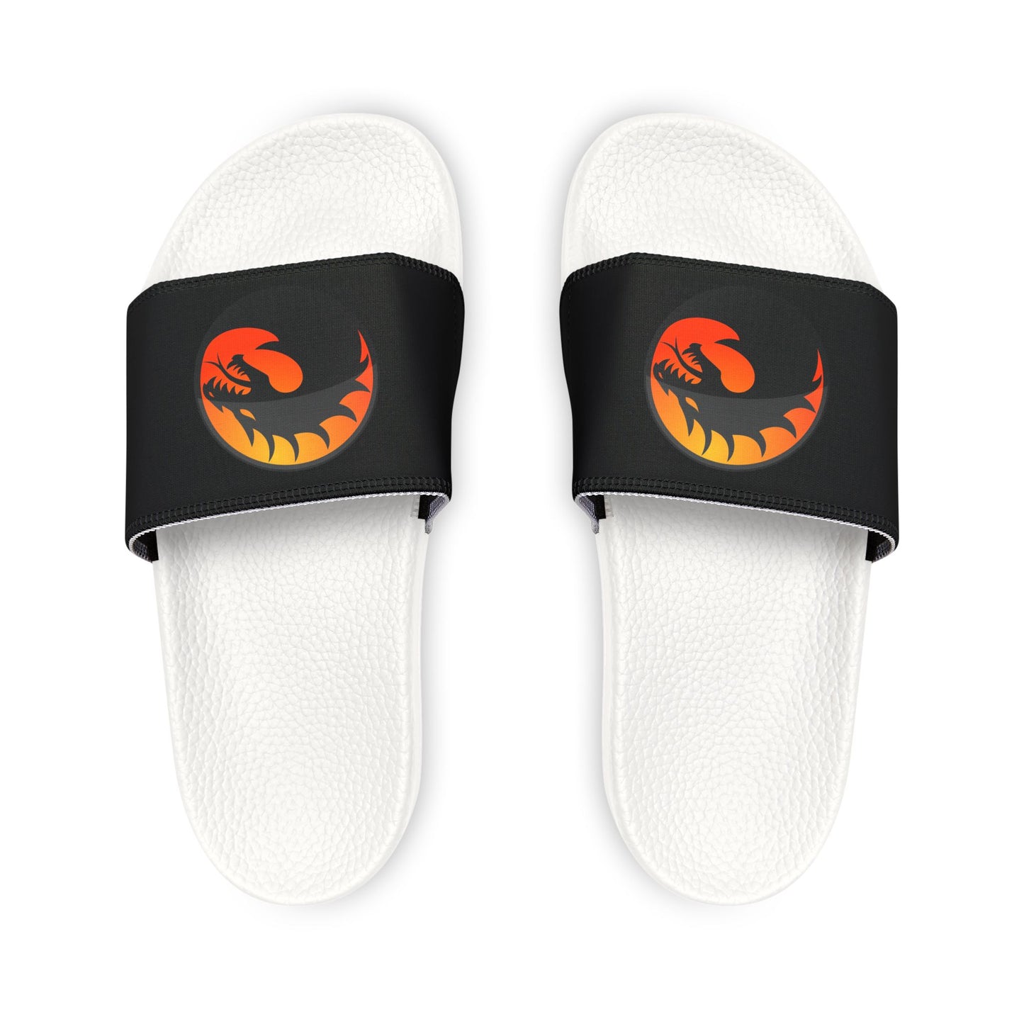 Youth Dragon Print Sandals, Fun Summer Footwear, Beachwear, Playful Slide Sandals, Casual Outdoor Shoes, Kids Summer Shoes