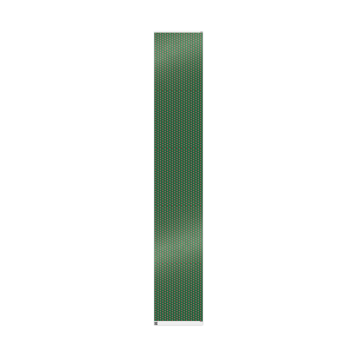 Christmas Dachshund Wrapping Paper — Green Santa Dog Gift Wrap