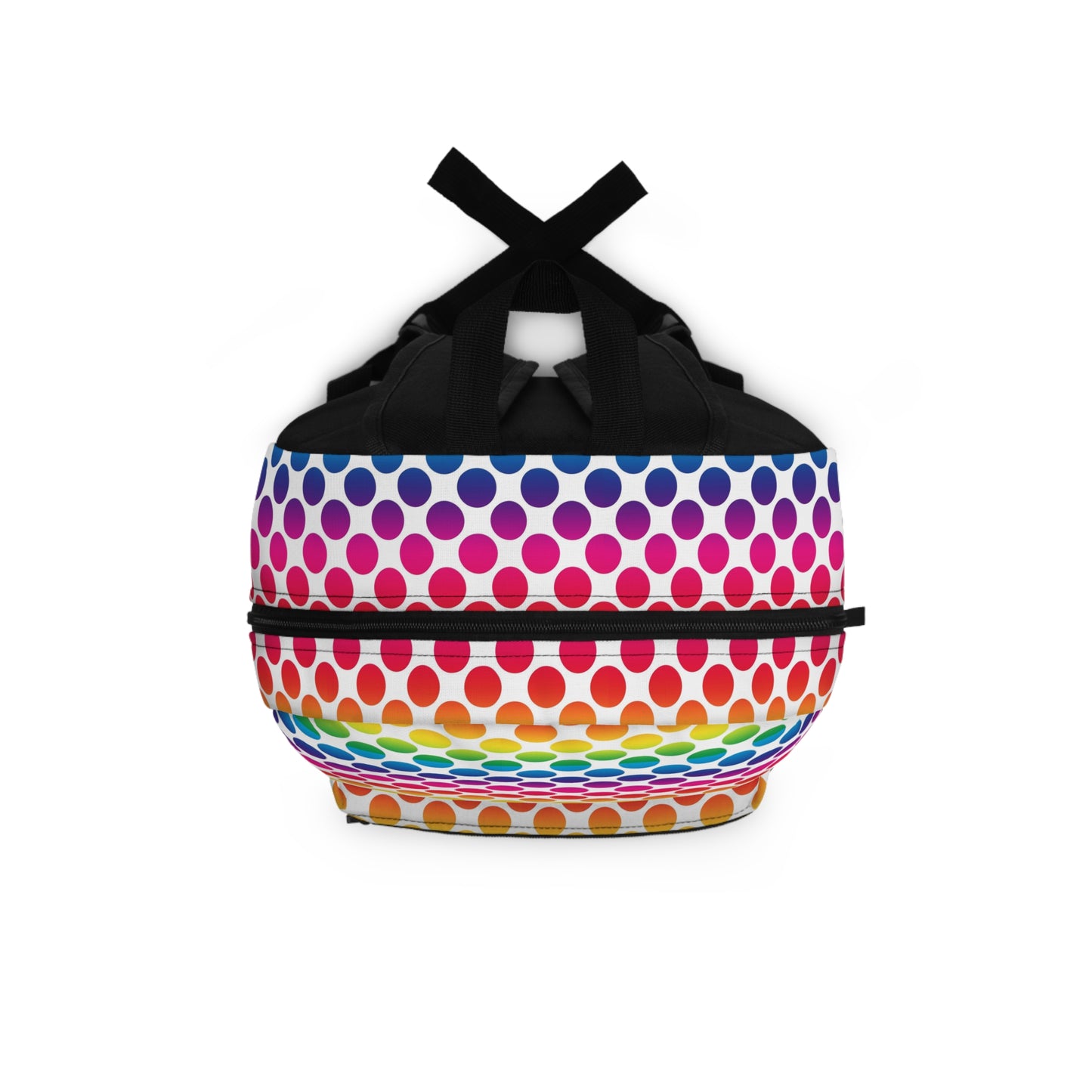 Vibrant Rainbow Polka Dot Backpack, Colorful School Bag, Fun Travel Backpack, Kids' Backpack, Retro Style Bag