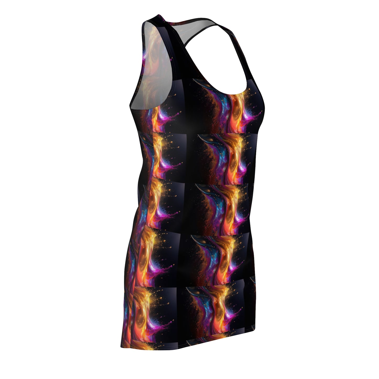 Galaxy Dreams Women's Racerback Dress, Stylish Summer Dress, Bohemian Dress, Festival Outfit, Unique Gift Idea, Standout Fashion