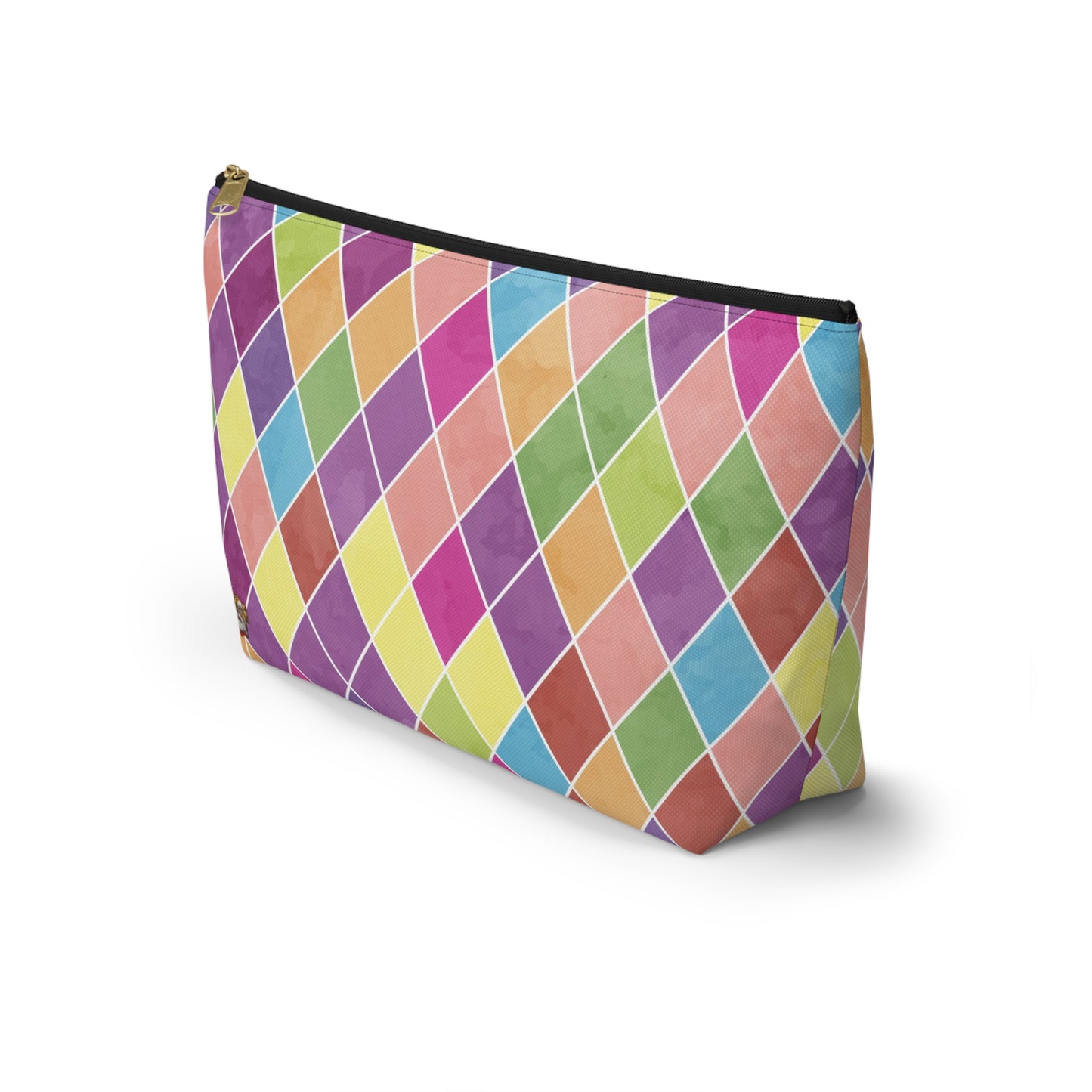 Vibrant Geometric Accessory Pouch, Colorful Makeup Bag, Travel Organizer, Gift for Artists, Pencil Case