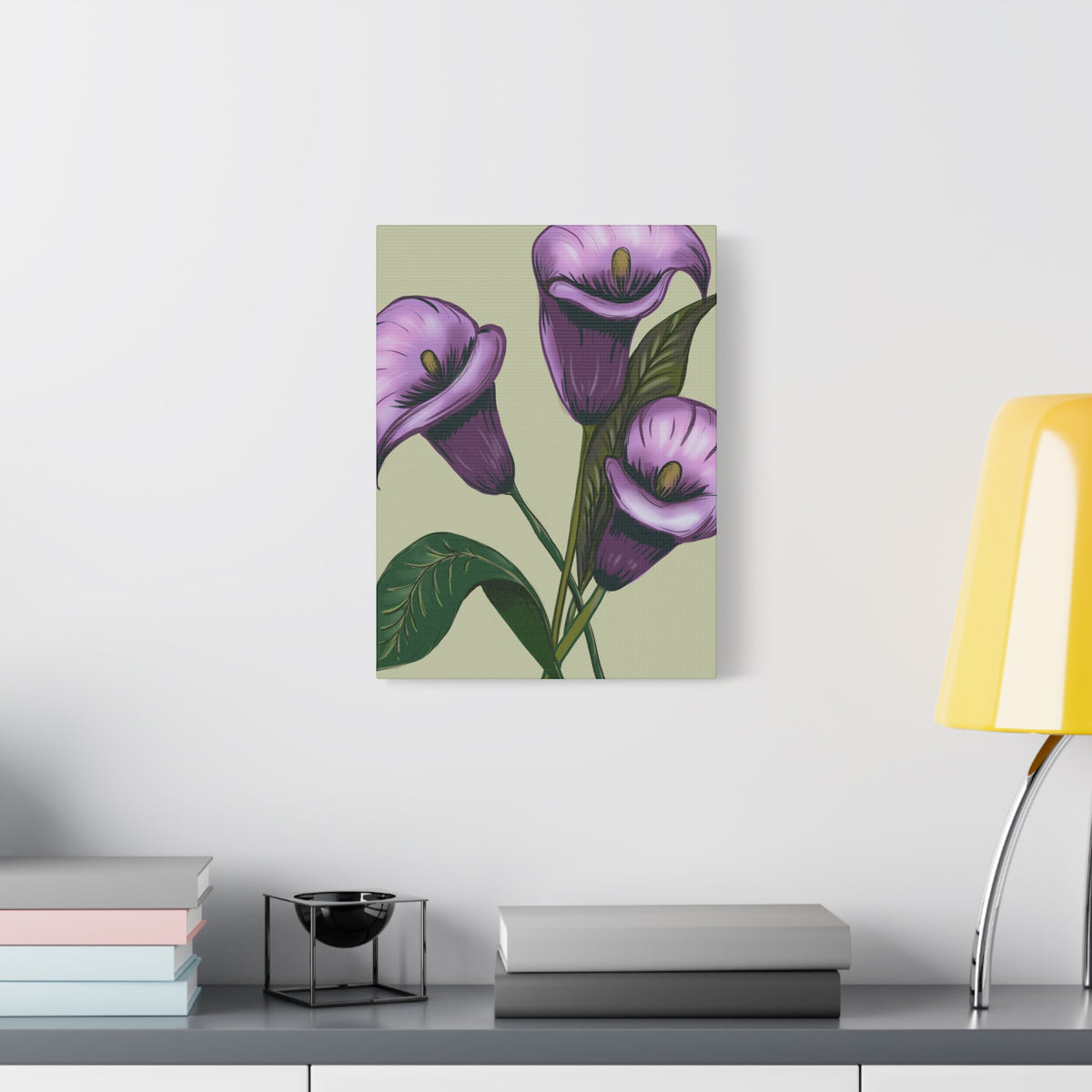 Copy of Matte Canvas, Stretched, 1.25" Purple Flowers