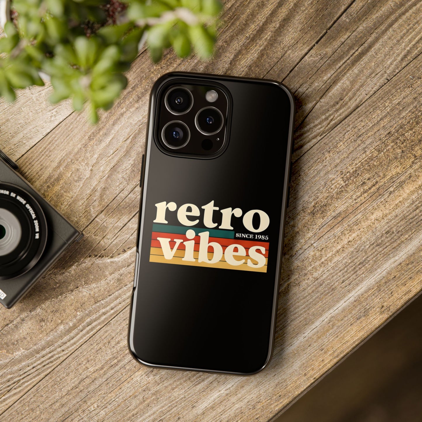 Retro Vibes Phone Case, Tough Phone Cover, Vintage Style Case, Gift for Music Lovers, Retro Aesthetic Accessory