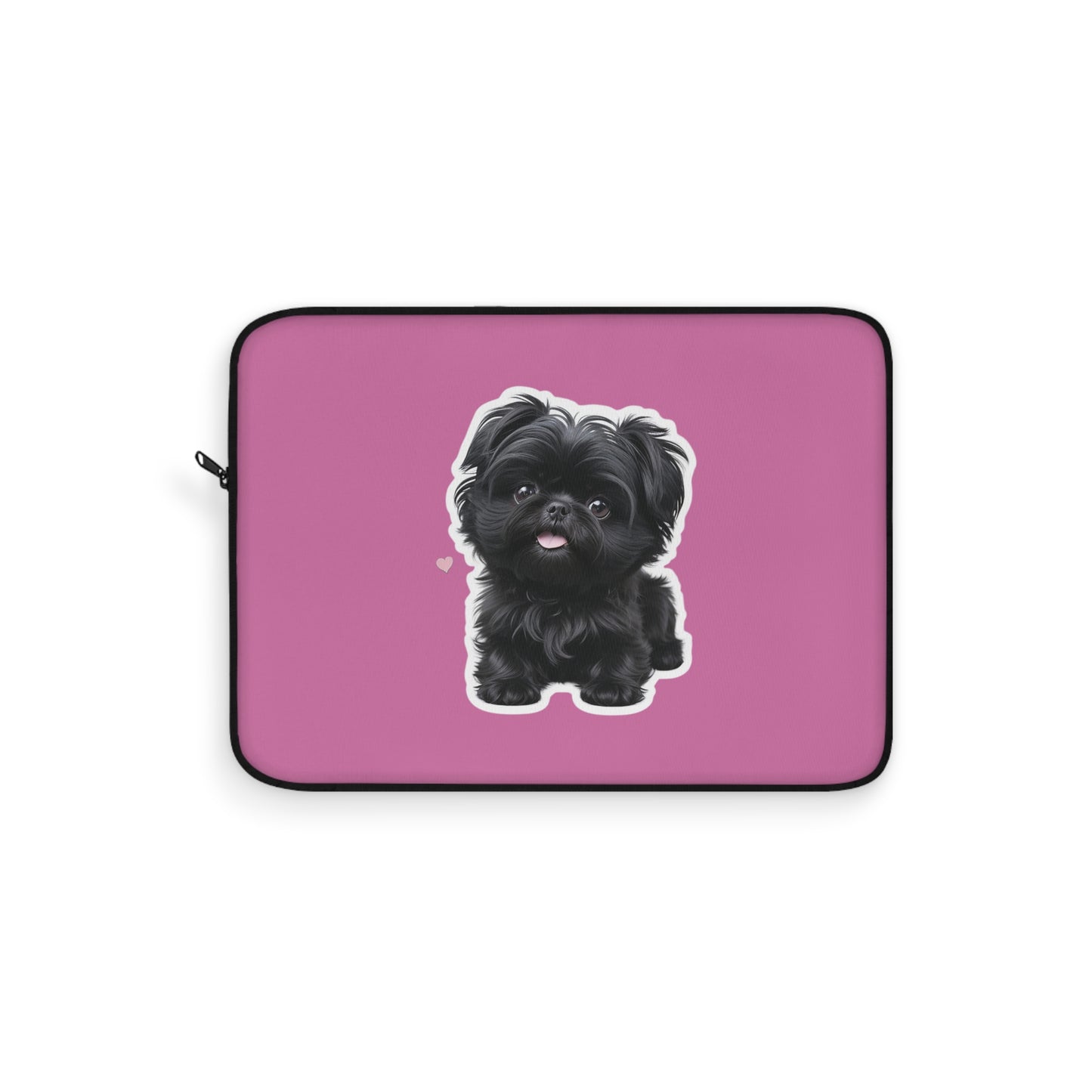 Cute Puppy Laptop Sleeve with Adorable Dog Design, Dog Lover Gift, Laptop Case, Pet Owner Accessory, Pink Sleeve