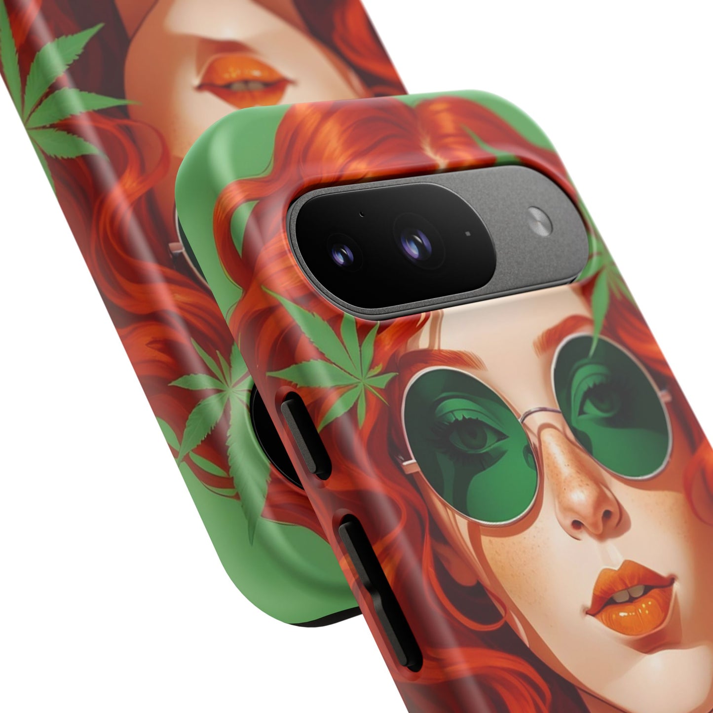 Vibrant Phone Case with Retro Greenery Design, Trendy Case for Casual Look, Gift for Her, Summer Vibes, Unique Phone Accessory