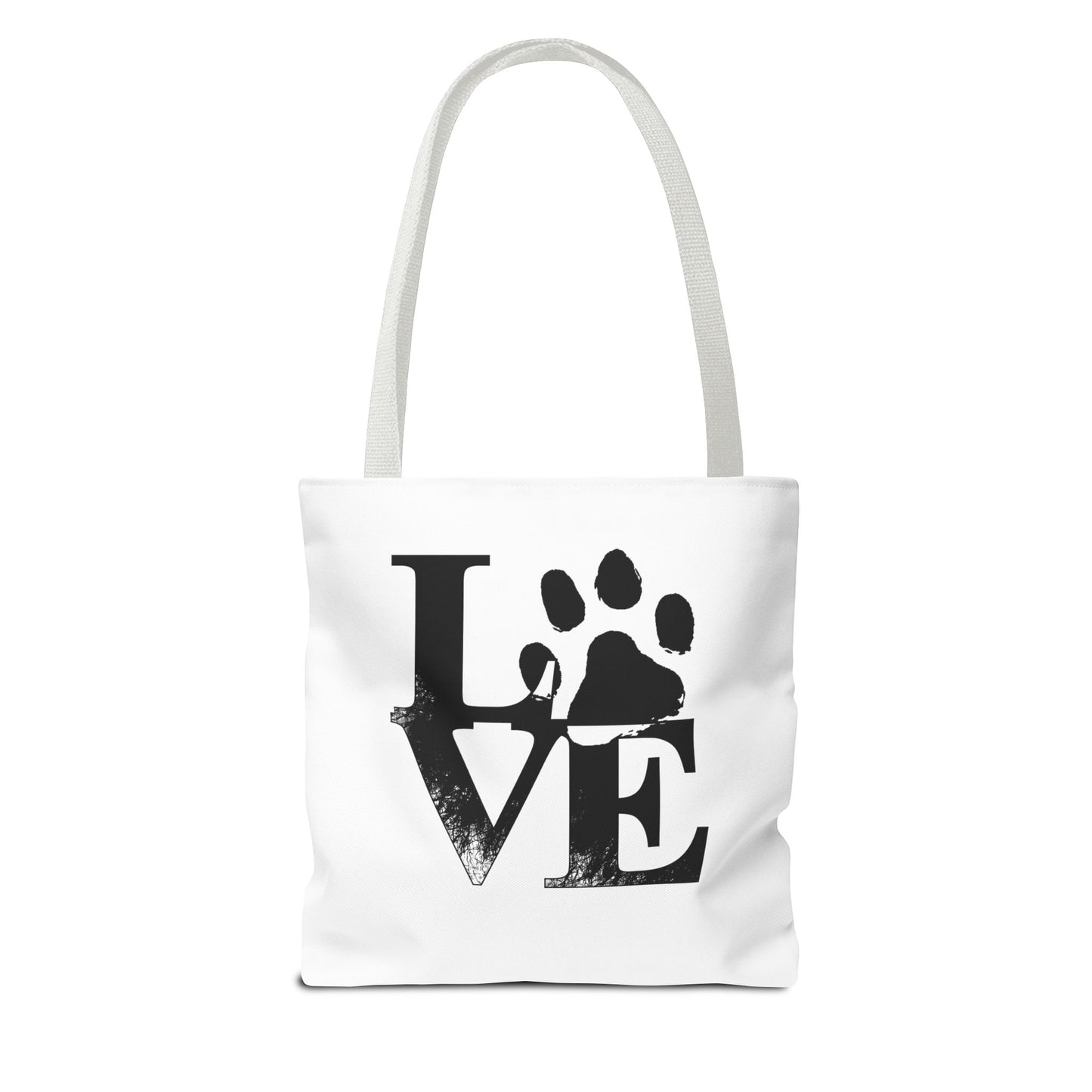 Love Paw Print Tote Bag, Pet Lover's Gift, Eco-Friendly Shopping Bag, Animal Rescue Fundraiser, Personalized Pet Tote