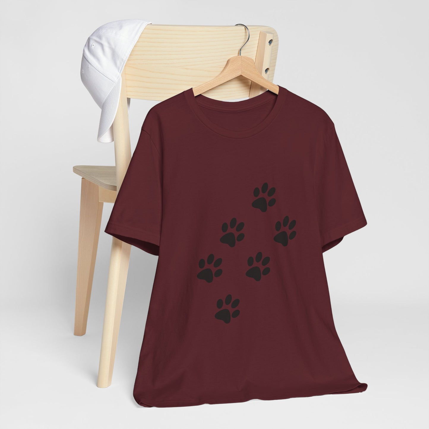 Paw Print Short Sleeve Tee | Unisex Animal Lover Shirt, Pet Owner Gift, Casual Wear, Gifts for Dog Lovers, Comfortable T-Shirt