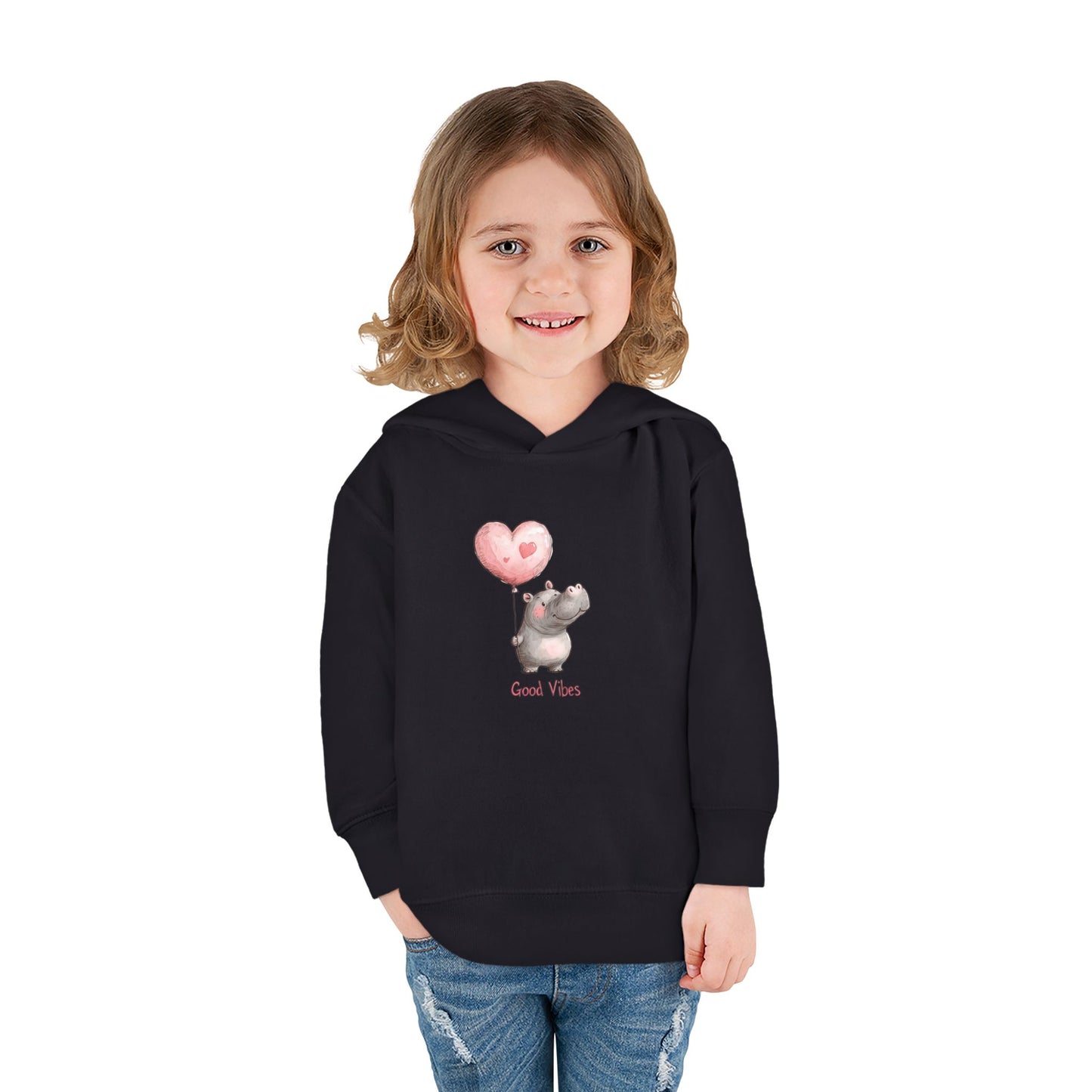 Good Vibes Toddler Hoodie, Cute Kids Pullover, Fleece Jacket, Fun Gifts for Toddlers, Baby Shower Present, Birthday Outfit