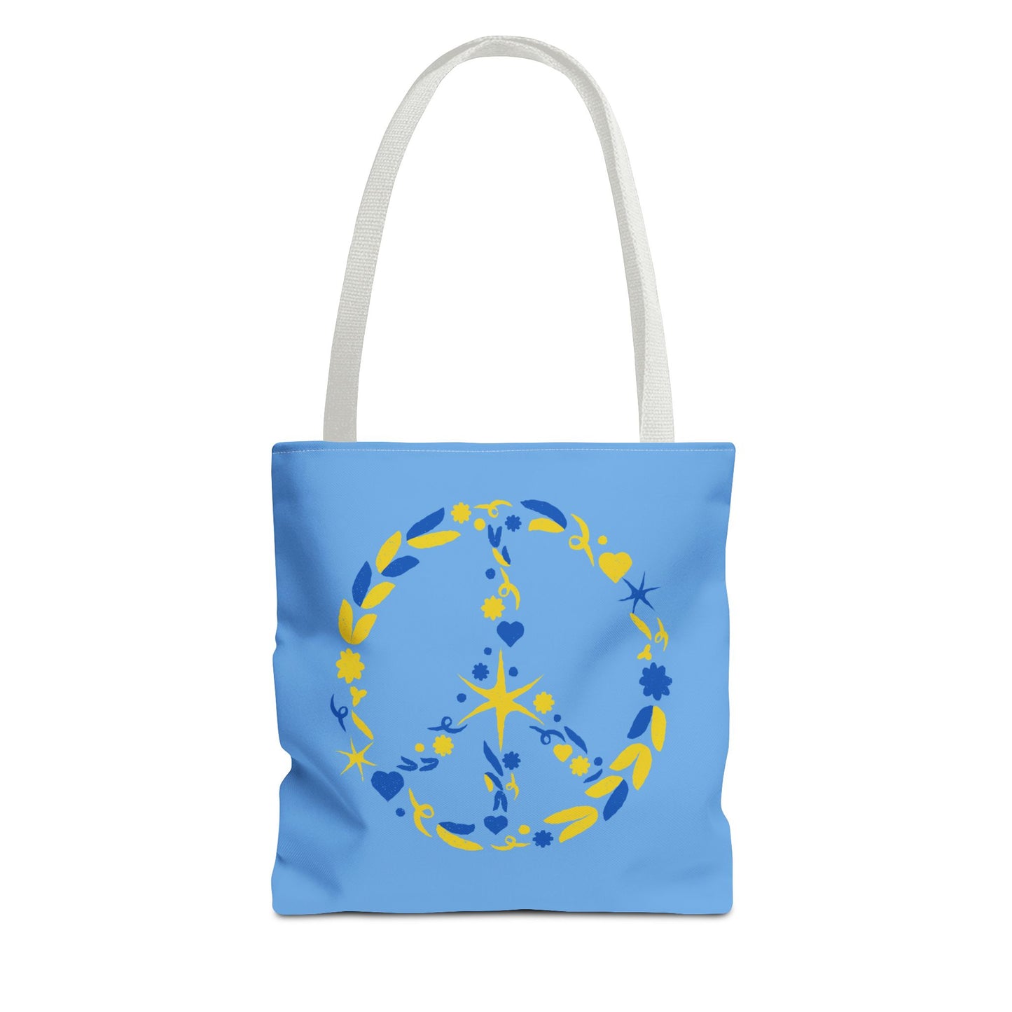 Peaceful Floral Tote Bag, Eco-Friendly Reusable Shopping Bag, Gift for Peaceful Souls, Summer Vibes, Boho Style Bag