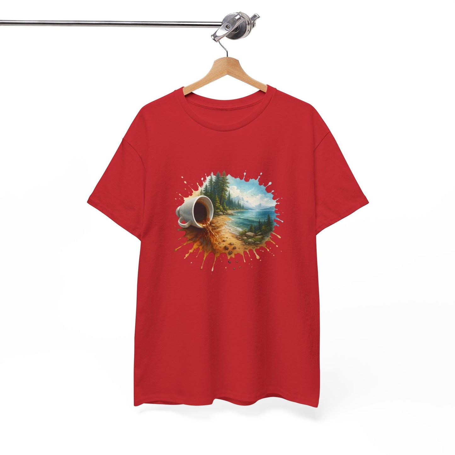 Nature-Inspired Unisex Heavy Cotton Tee, Casual Outfit, Gift for Nature Lovers, Camping Apparel, Outdoor Adventure Shirt