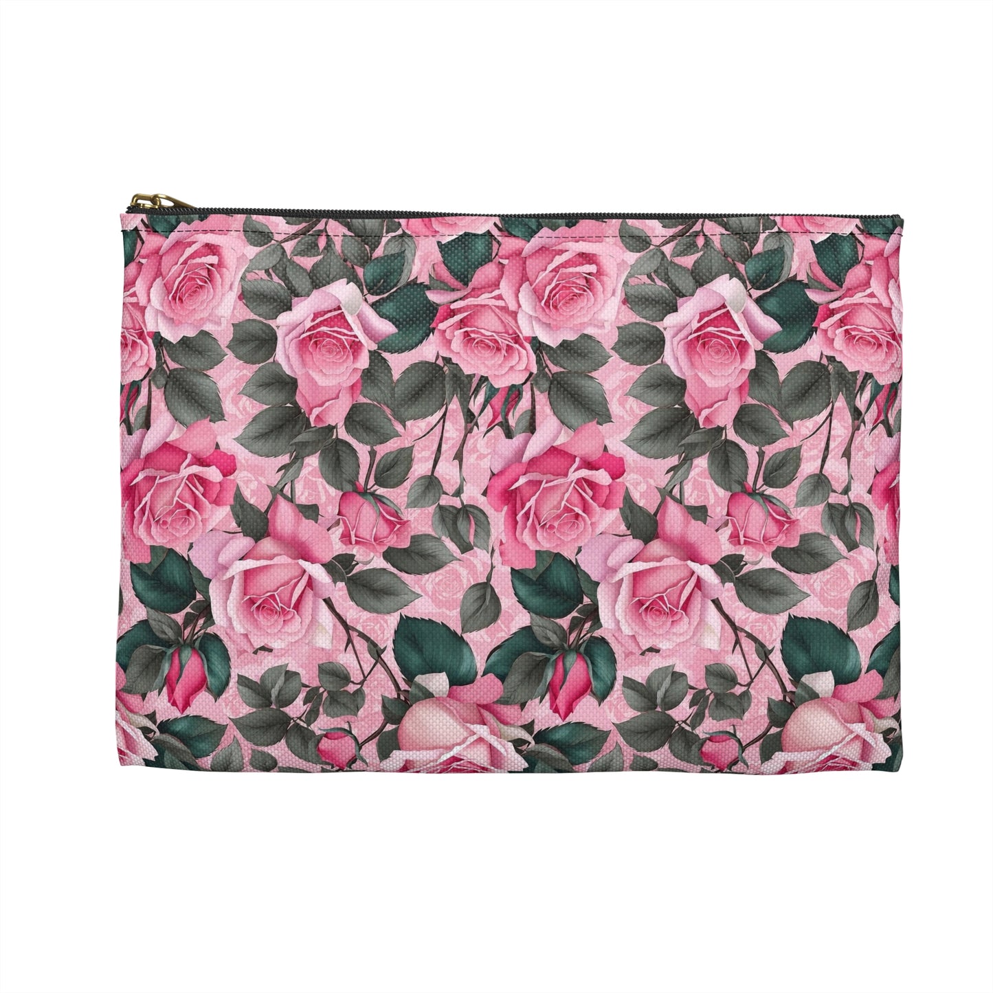 Floral Accessory Pouch - Perfect for Travel, Makeup, and Organizing, Gifts for Her, Bridal Accessories, Rose Pattern Clutch