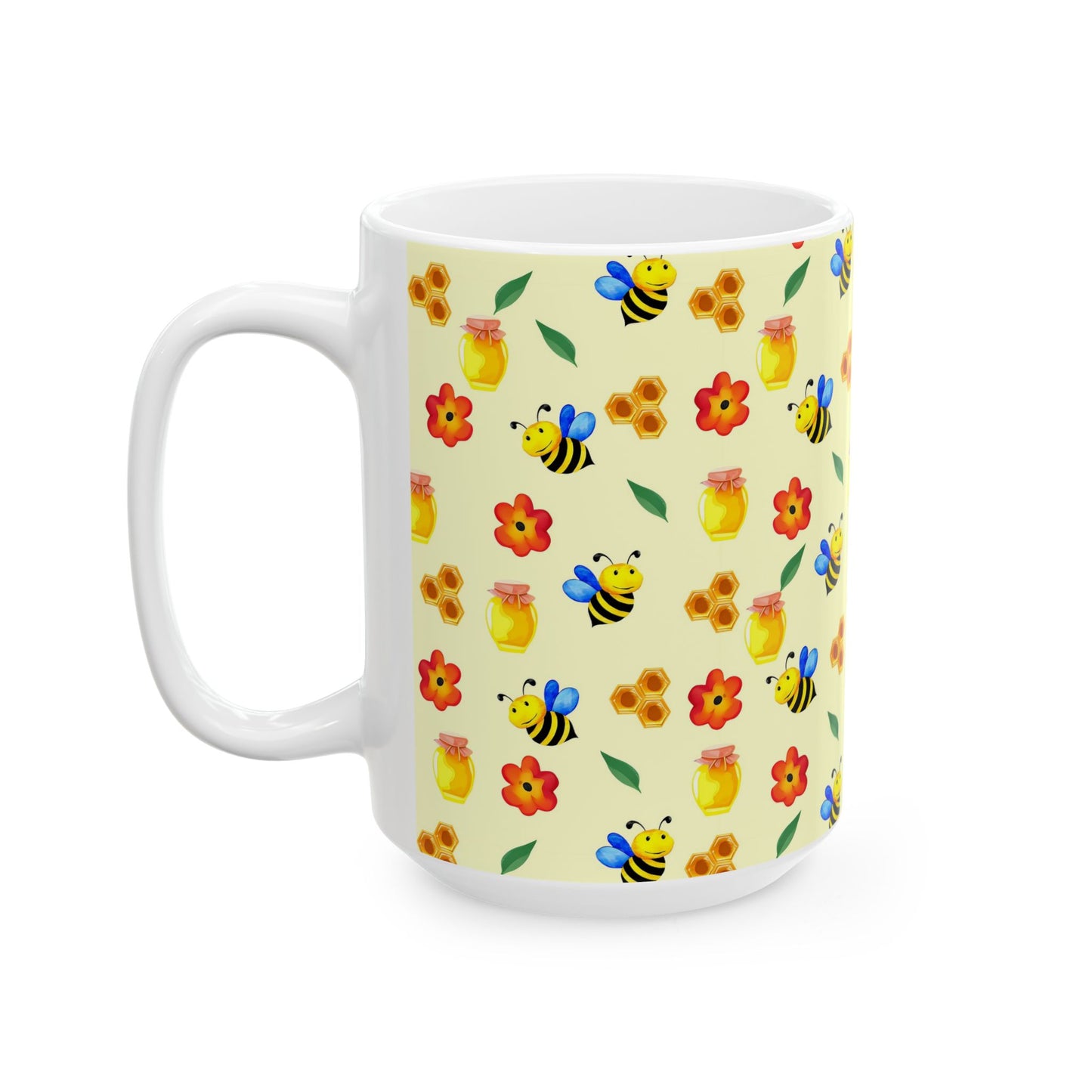 Bee Themed Ceramic Mug - Cute Honey Bee Design, Perfect Gift for Bee Lovers