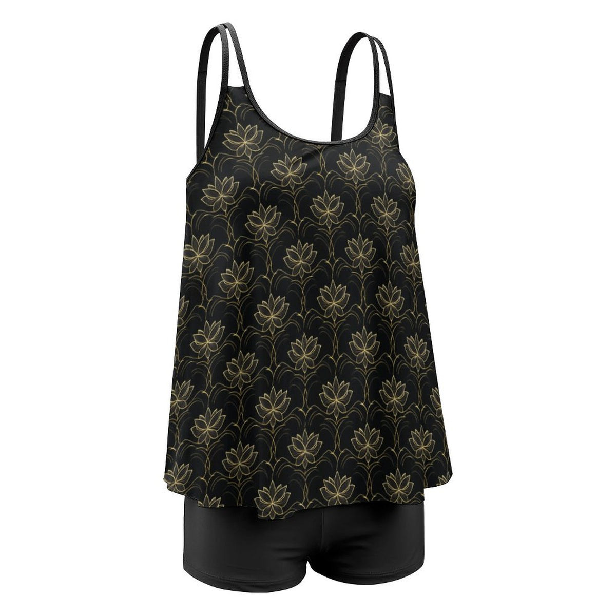 Plus Size Women Tankini 2-Piece Swimsuit