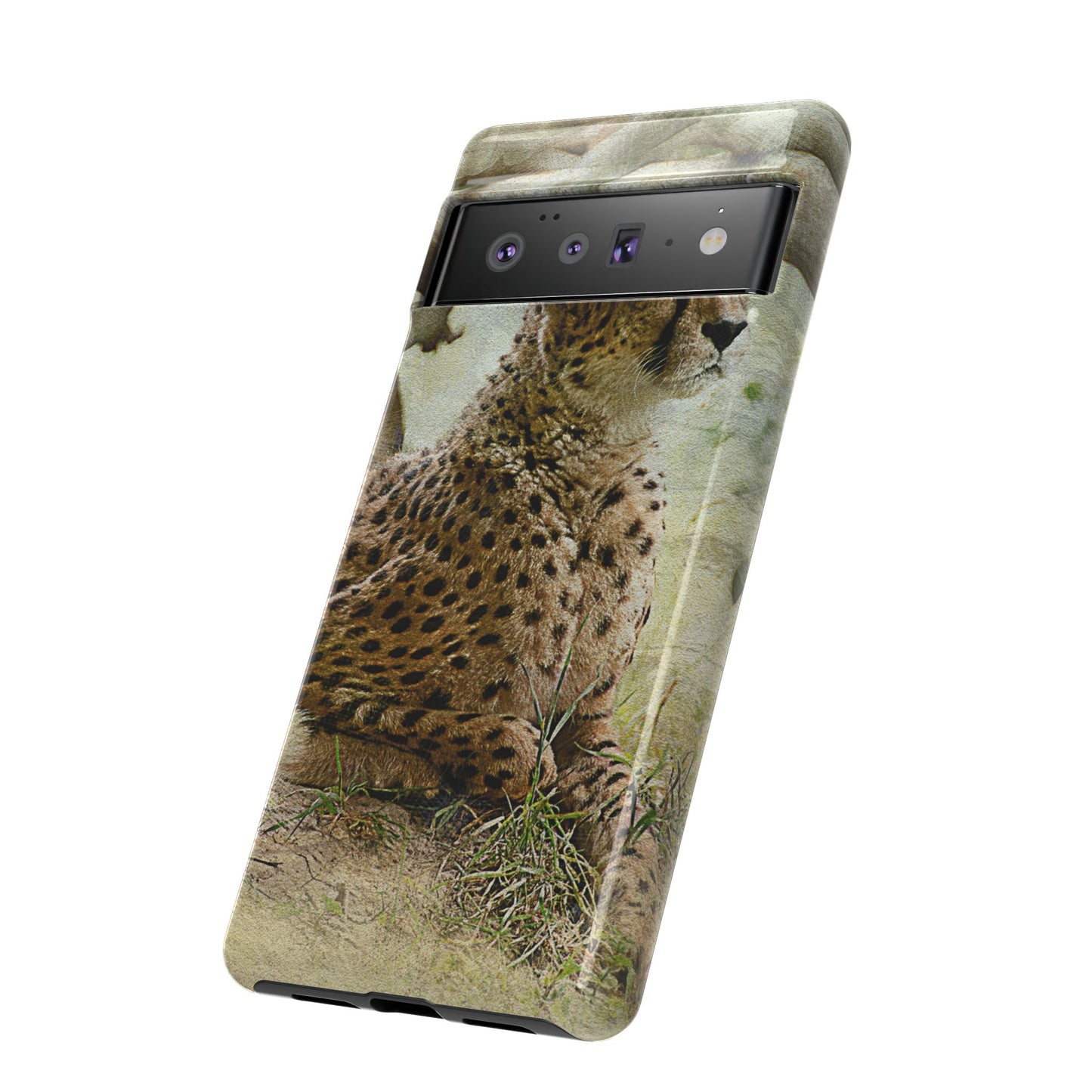 Cheetah Phone Case, Tough Cases, Animal Lover Gift, Wildlife Protection, Eco-Friendly Mobile Cover, Unique Phone Accessory