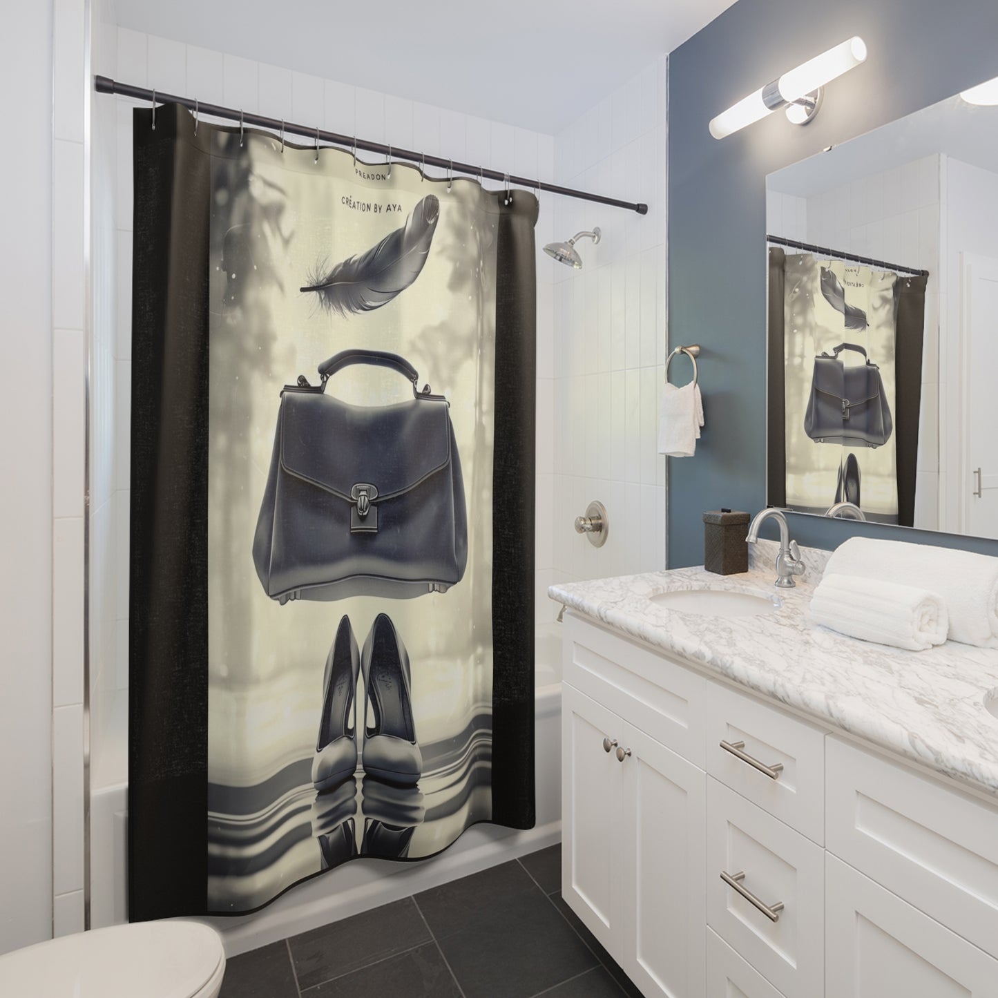 Elegant Fashion Shower Curtain, Modern Home Decor