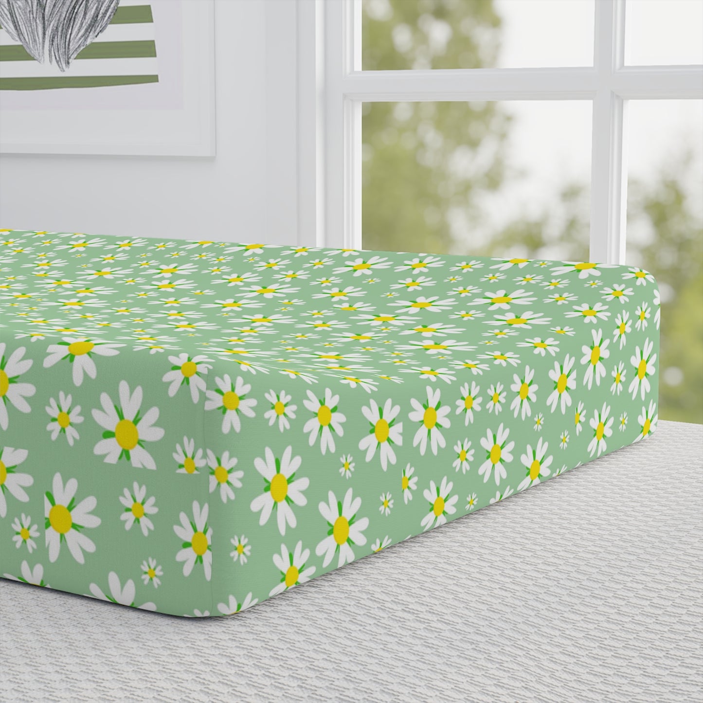 Floral Baby Changing Pad Cover, Cute Nursery Accessory, Baby Shower Gift, Toddlers, Floral Design, Soft & Comfortable