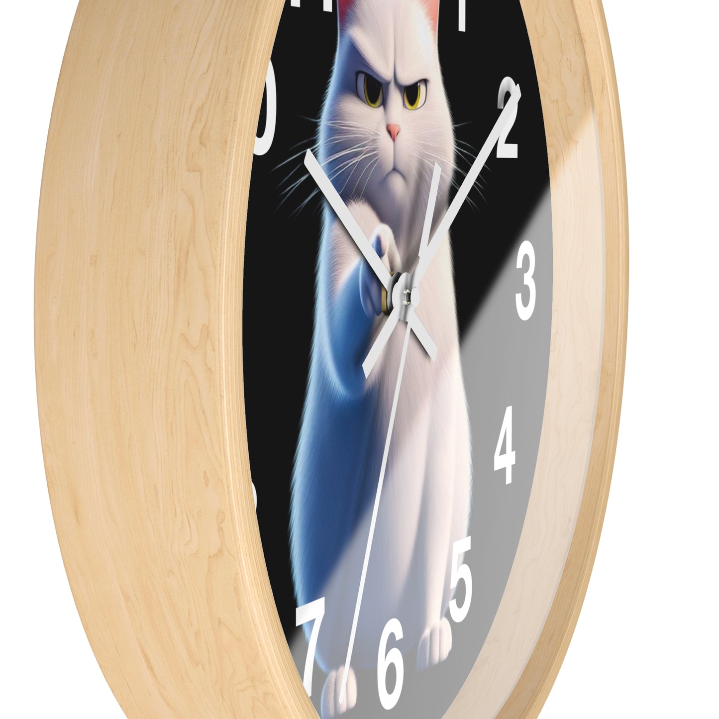 Funny Cat Wall Clock | Pet Decor, Gift for Cat Lovers, Unique Home Decor, Whimsical Clock, Cat-Themed Gift