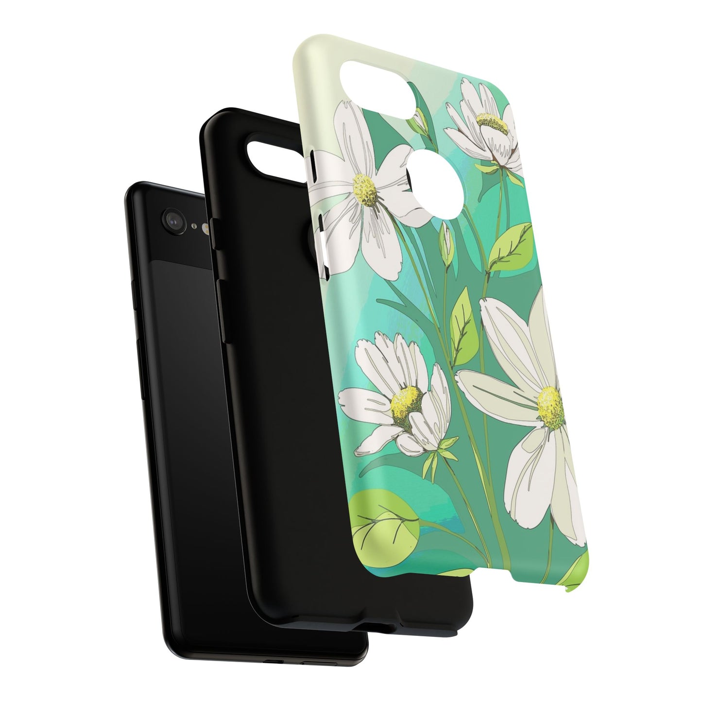 Floral Phone Case, Tough Cases, Flower Design, Nature Inspired, Eco-Friendly Cover, Unique Gift for Her, Spring Accessories