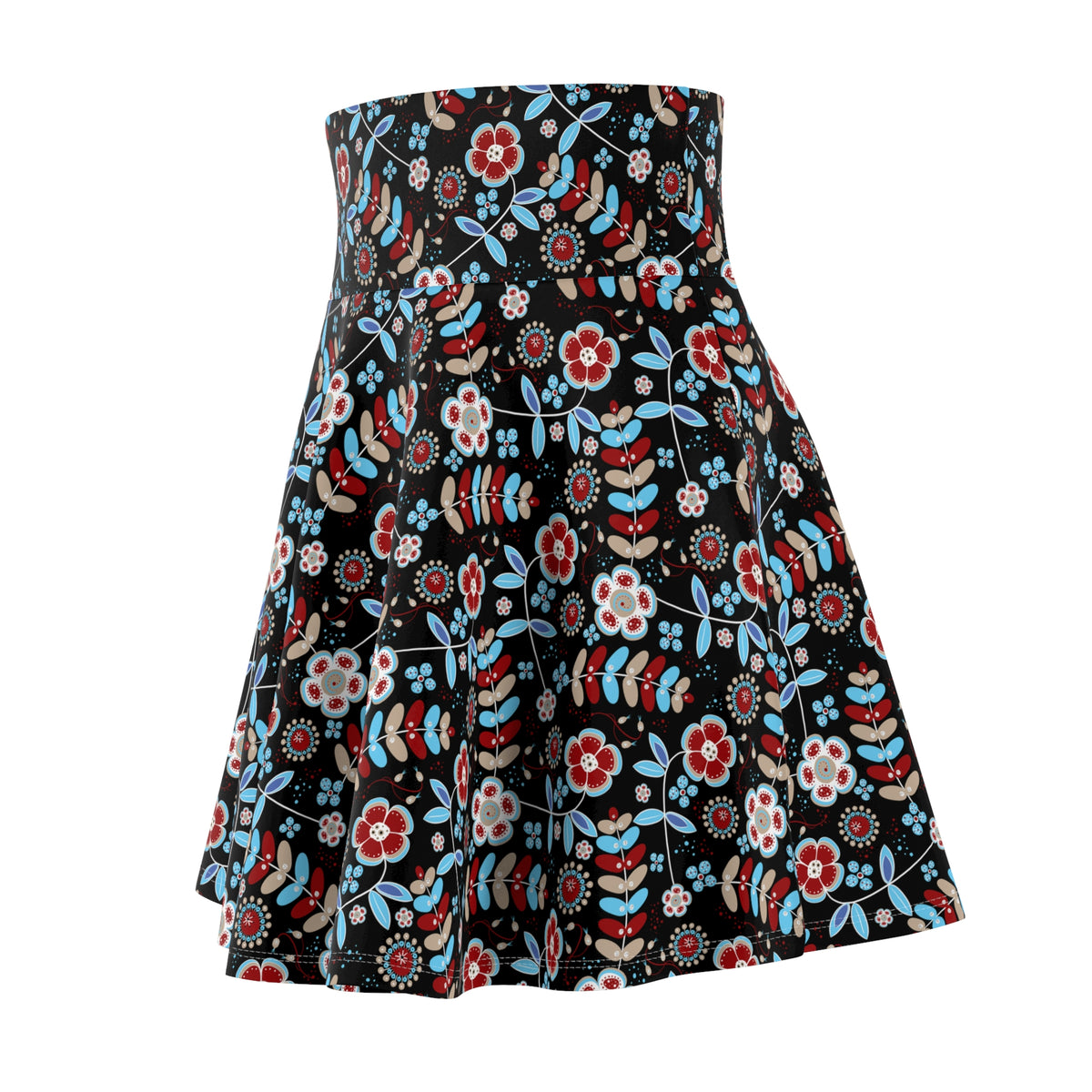 Floral Women's Skater Skirt - Vibrant Spring Fashion, Boho Chic Outfit, Festival Attire, Everyday Wear, Perfect for Summer Days