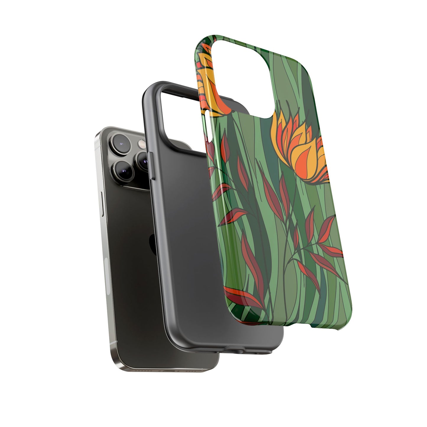 Vibrant Floral Phone Case, Nature-Inspired Tough Case, Eco-Friendly Cover, Unique Gift for Nature Lovers, Spring Decor