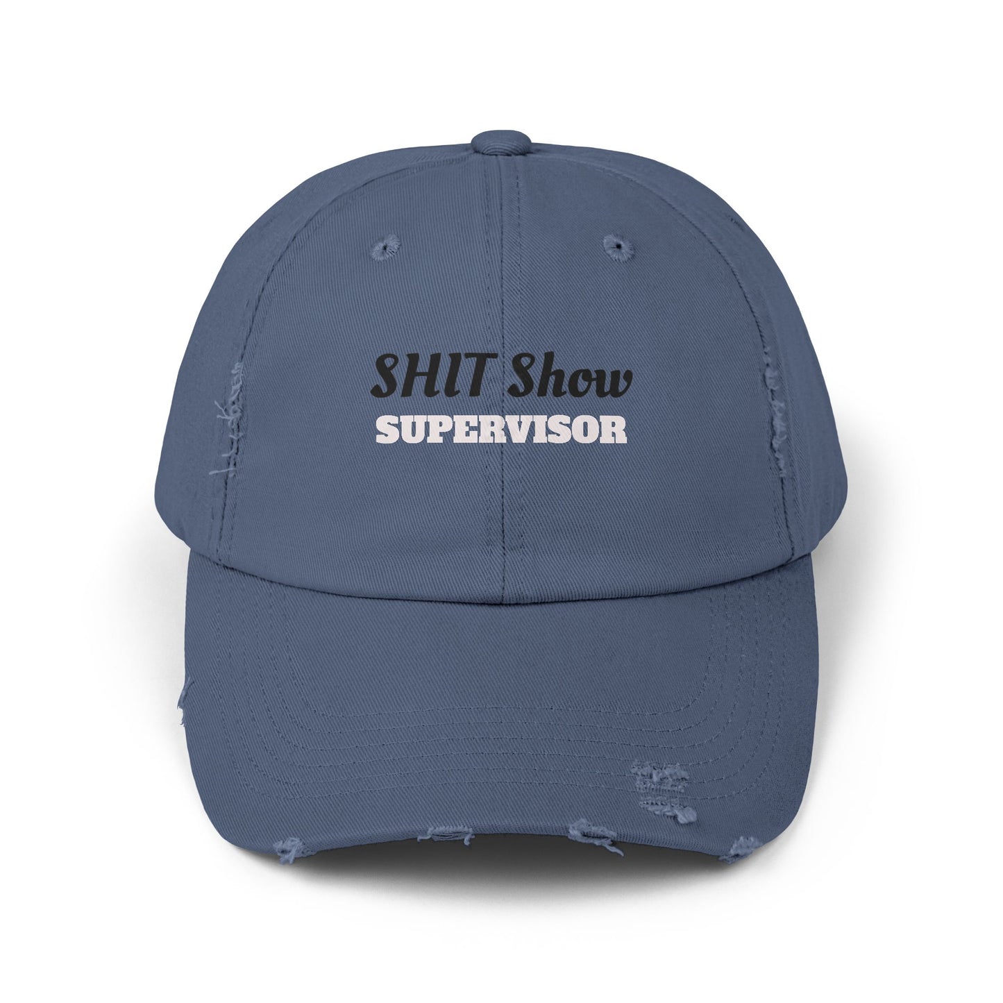 Unisex Distressed Cap, Fun Gift for Supervisors, Casual Hat, Distressed Dad Hat, Funny Cap for Events, Party Accessory, Everyday Wear