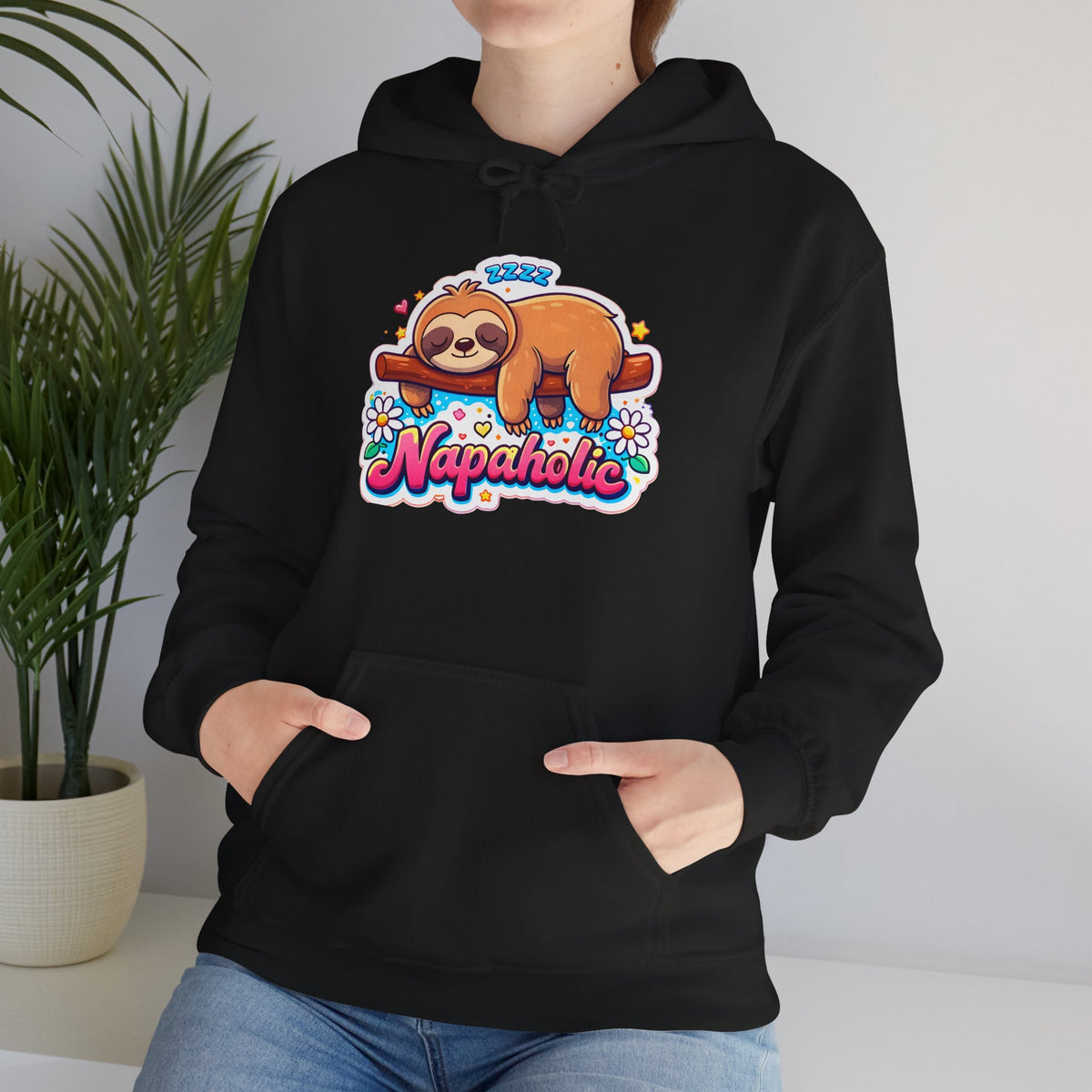 Napaholic Sloth Hoodie — Cute Sleepy Sloth Graphic Sweatshirt