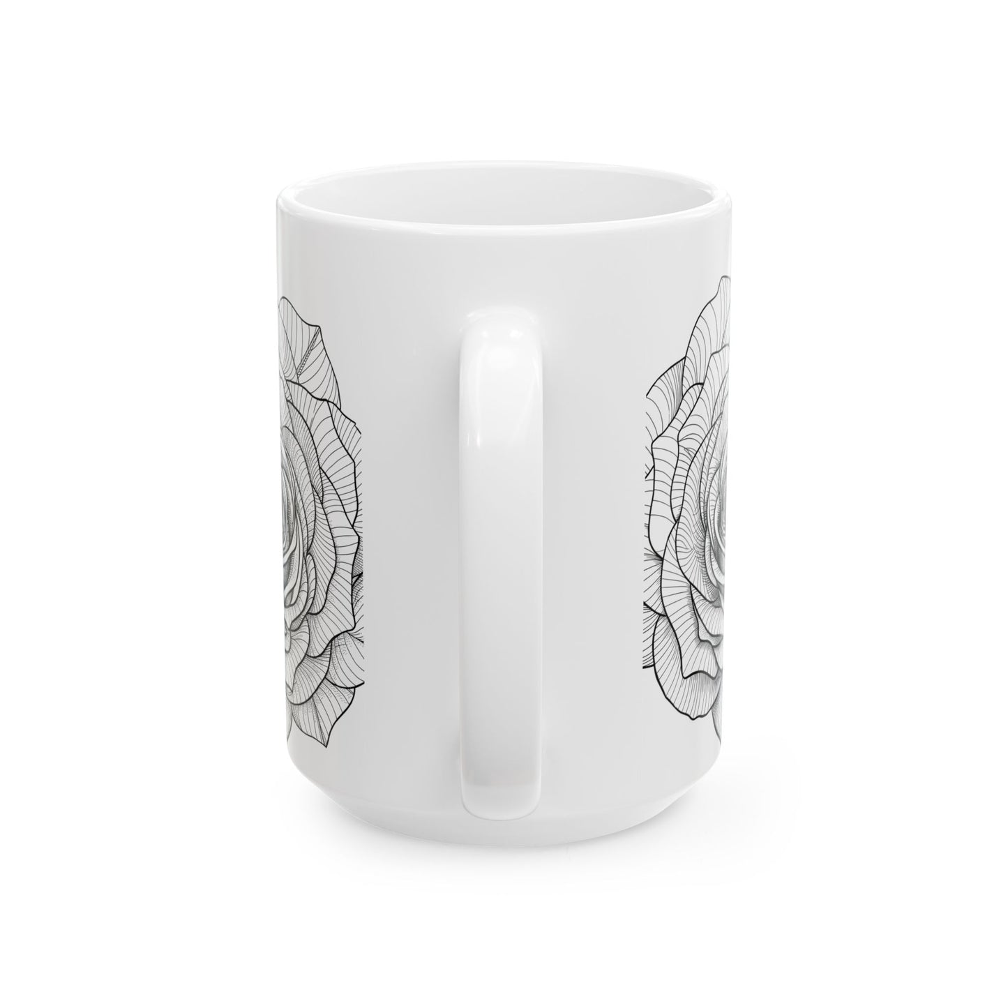 Elegant Floral Ceramic Mug - Perfect for Coffee Lovers, Tea Enthusiasts, Housewarming Gift, Mother's Day Present, Home Decor