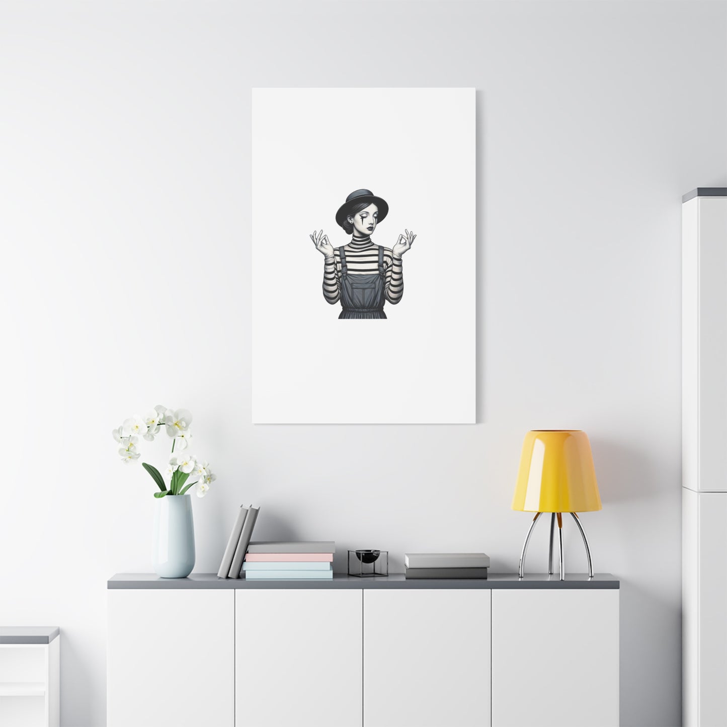 Meditative Striped Canvas Wall Art | Modern Boho Decor, Gift for Art Lovers, Minimalist Home Accent, Gallery Wall Art