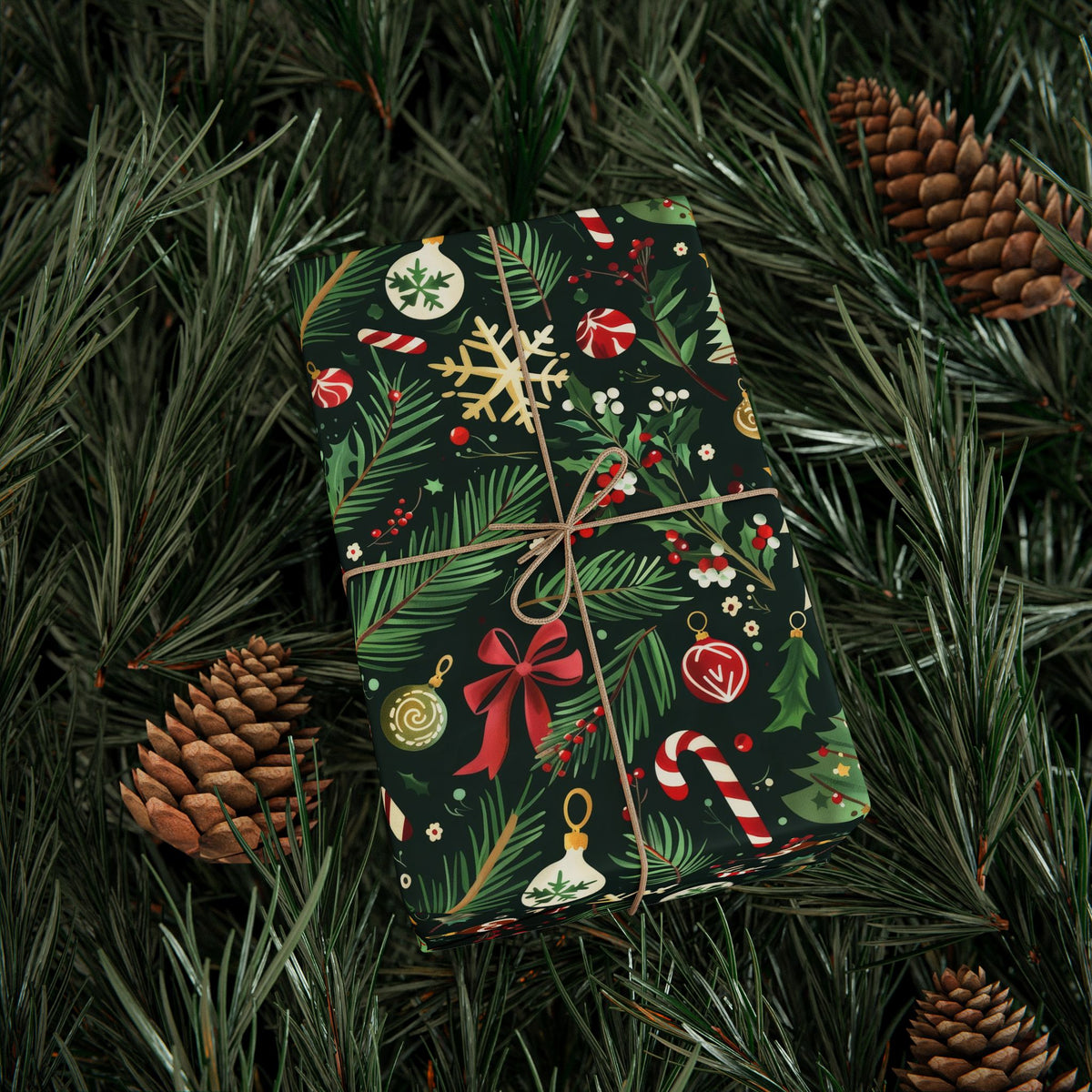 Festive Holiday Wrapping Paper, Christmas Gift Wrap, Eco-Friendly Wrapping, Seasonal Decoration, Unique Gift Presentation