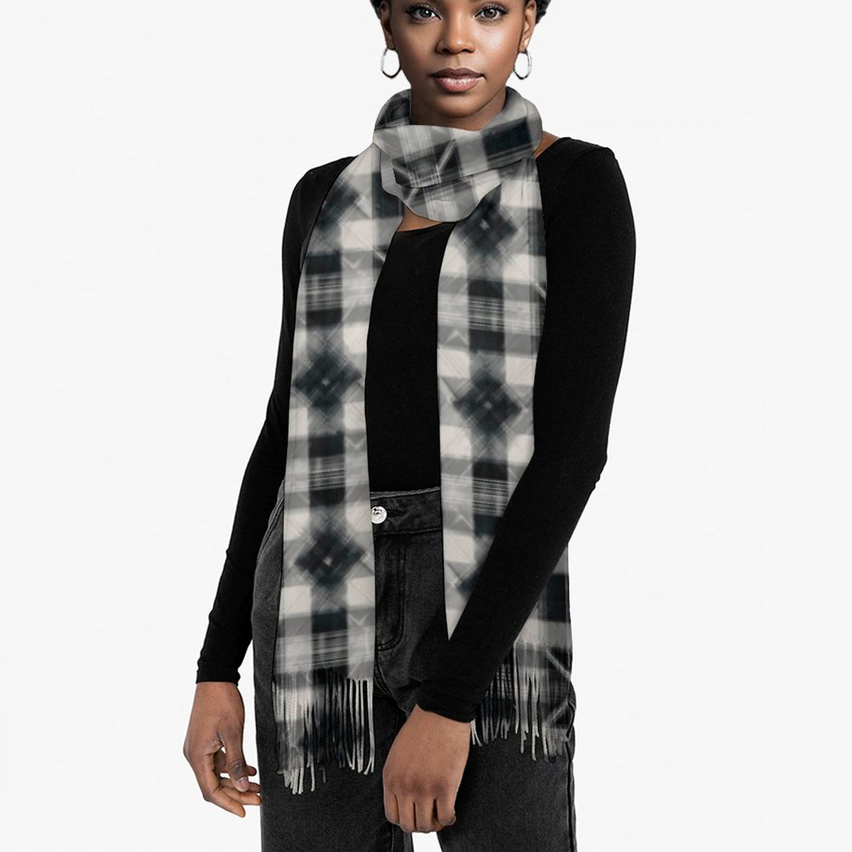 Cashmere-like Tassel Scarf