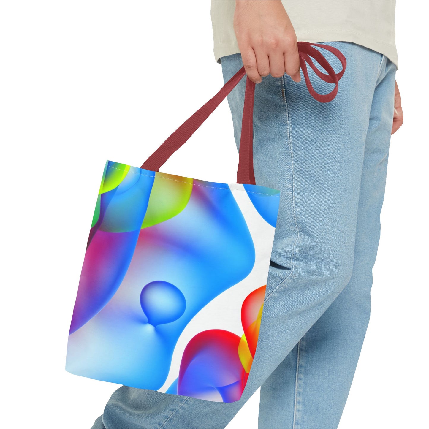 Vibrant Abstract Tote Bag, Colorful Beach Bag, Reusable Grocery Tote, Stylish Everyday Bag, Gift for Art Lovers