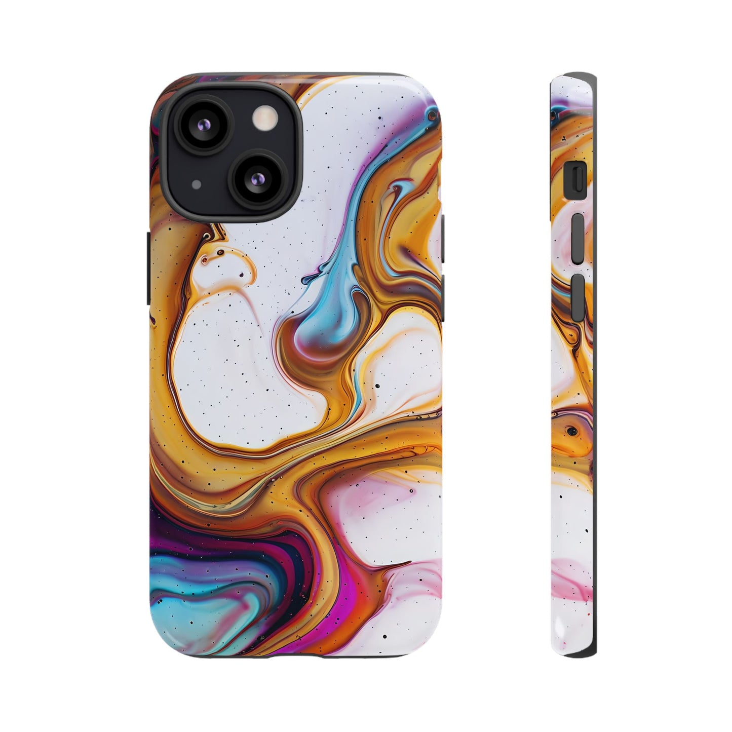 Artistic Phone Case, Tough Cases with Colorful Marble Design