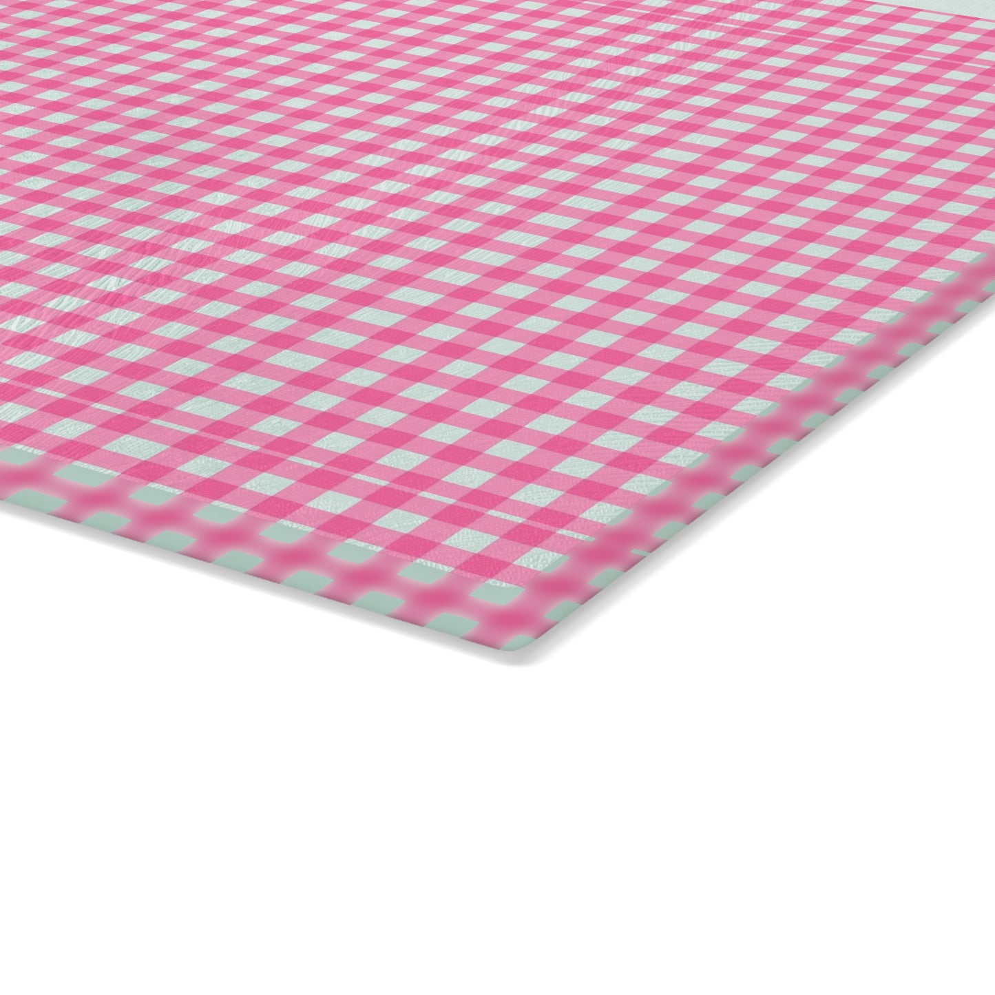 Pink Gingham Glass Cutting Board, Kitchen Decor, Cooking Gift, Housewarming Present, Farmhouse Style, Wedding Gift, Home Cook Essentials