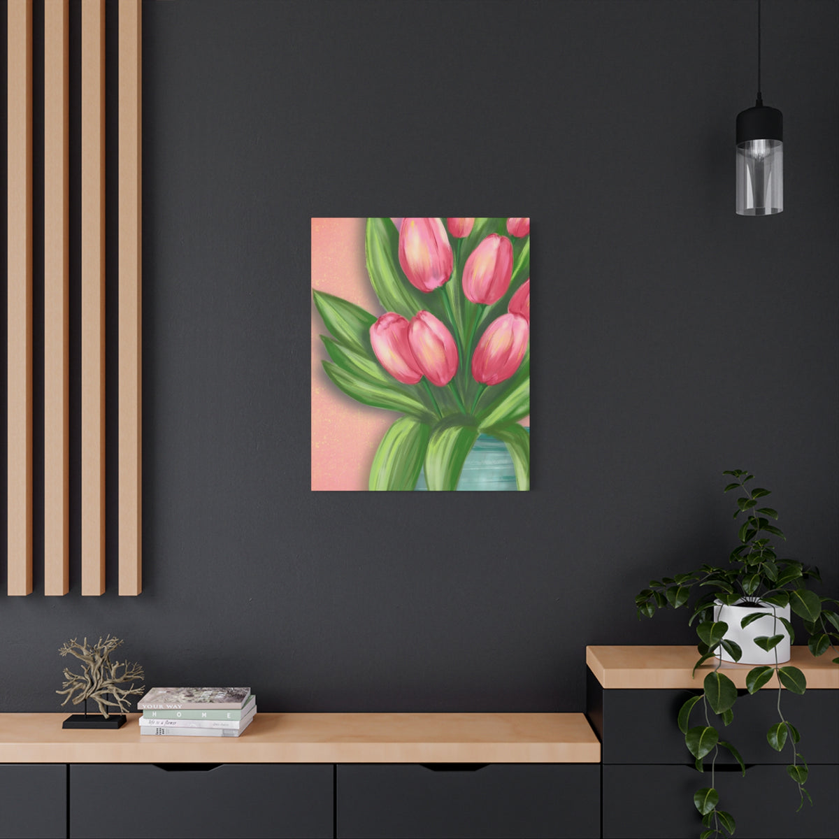 Matte Canvas, Stretched, 1.25" Tulips