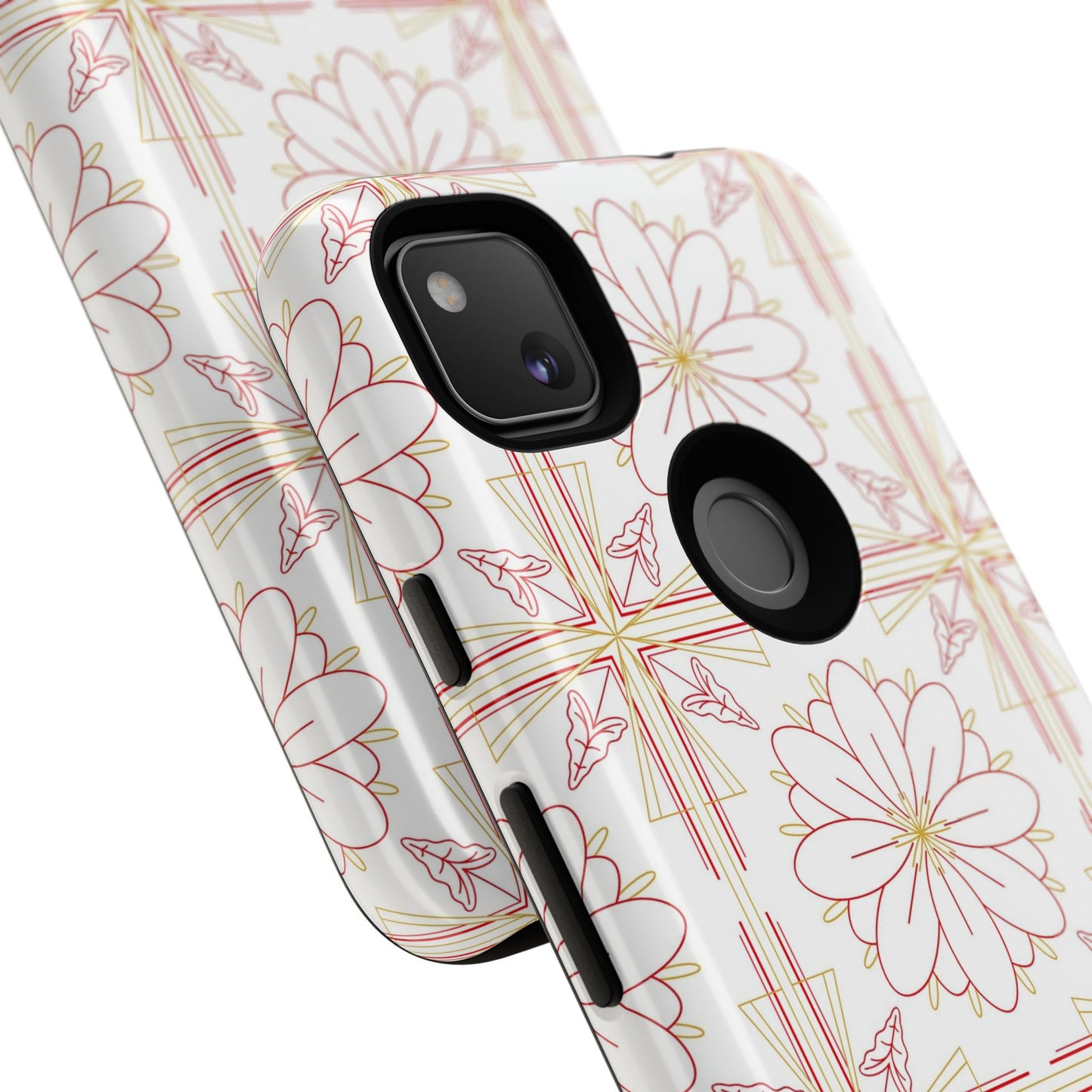 Floral Pattern Phone Case - Stylish Tough Case, Flower Design, Cute Mobile Cover, Phone Accessory, Gift for Her, Spring Style