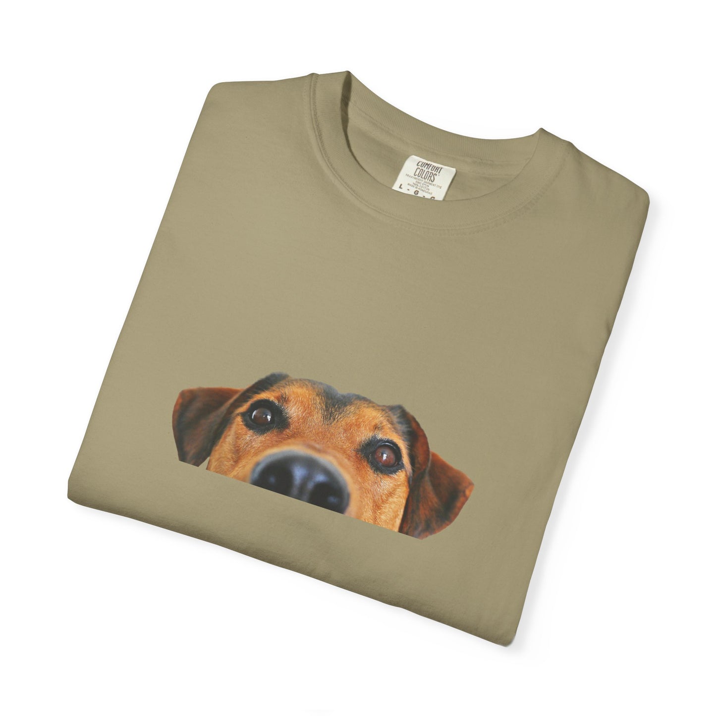 Cute Dog Face Unisex Garment-Dyed T-shirt, Pet Lover Tee, Animal Community Shirt, Birthday Gift, Casual Wear, Dog Lover's Merch