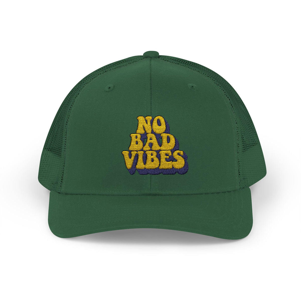No Bad Vibes Snapback Trucker Cap | Casual Summer Hat, Gift for Her, Trendy Accessory, Outdoor Fun, Festival Wear