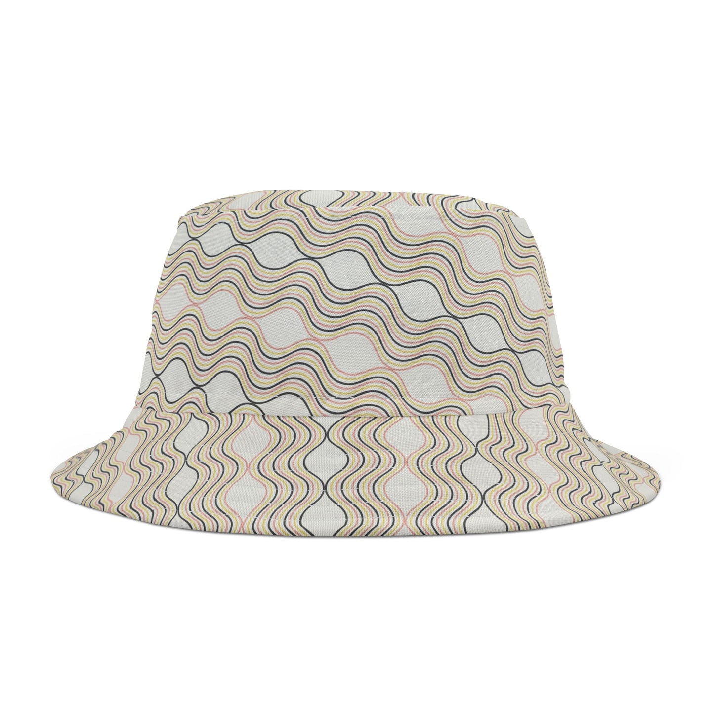 Wavy Pattern Bucket Hat | Summer Sun Protection, Stylish Accessory, Trendy Gift, Festival Wear, Unisex Outdoor Hat