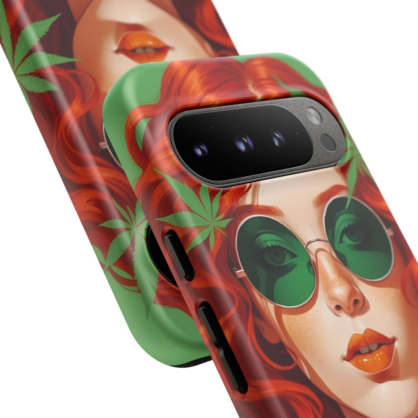 Vibrant Phone Case with Retro Greenery Design, Trendy Case for Casual Look, Gift for Her, Summer Vibes, Unique Phone Accessory