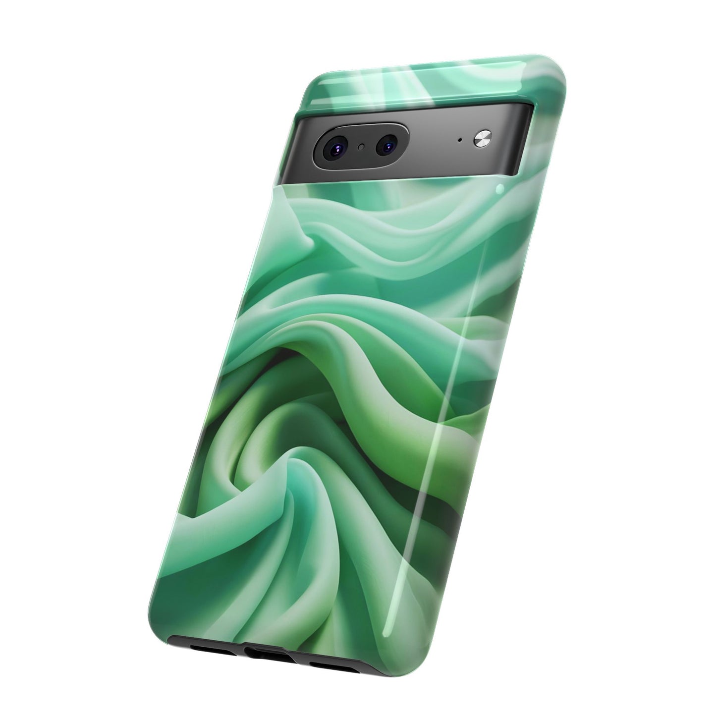 Stylish Phone Case, Tough Case, Green Abstract Design, Cell Phone Cover, Unique Gift, Trendy Accessory