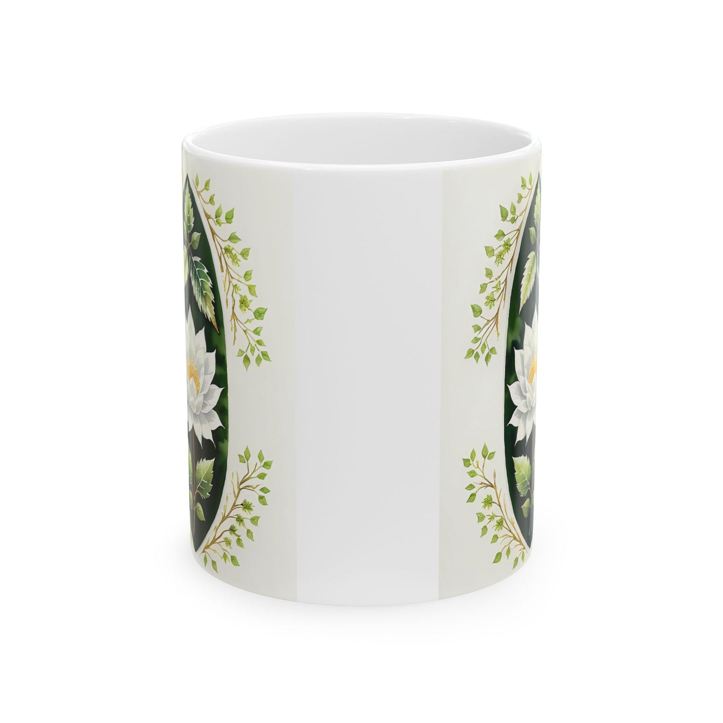 Elegant Floral Ceramic Mug - Perfect for Tea Lovers, Housewarming Gift, Mother's Day, Garden Party, Botanical Decor