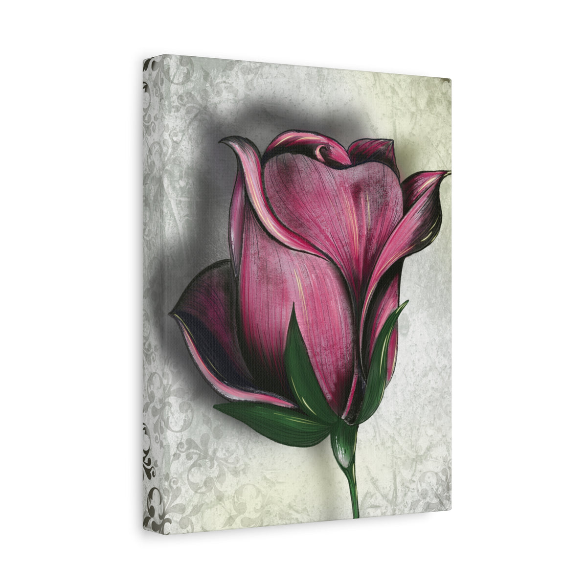 Matte Canvas, Stretched, 1.25" Purple Flowers