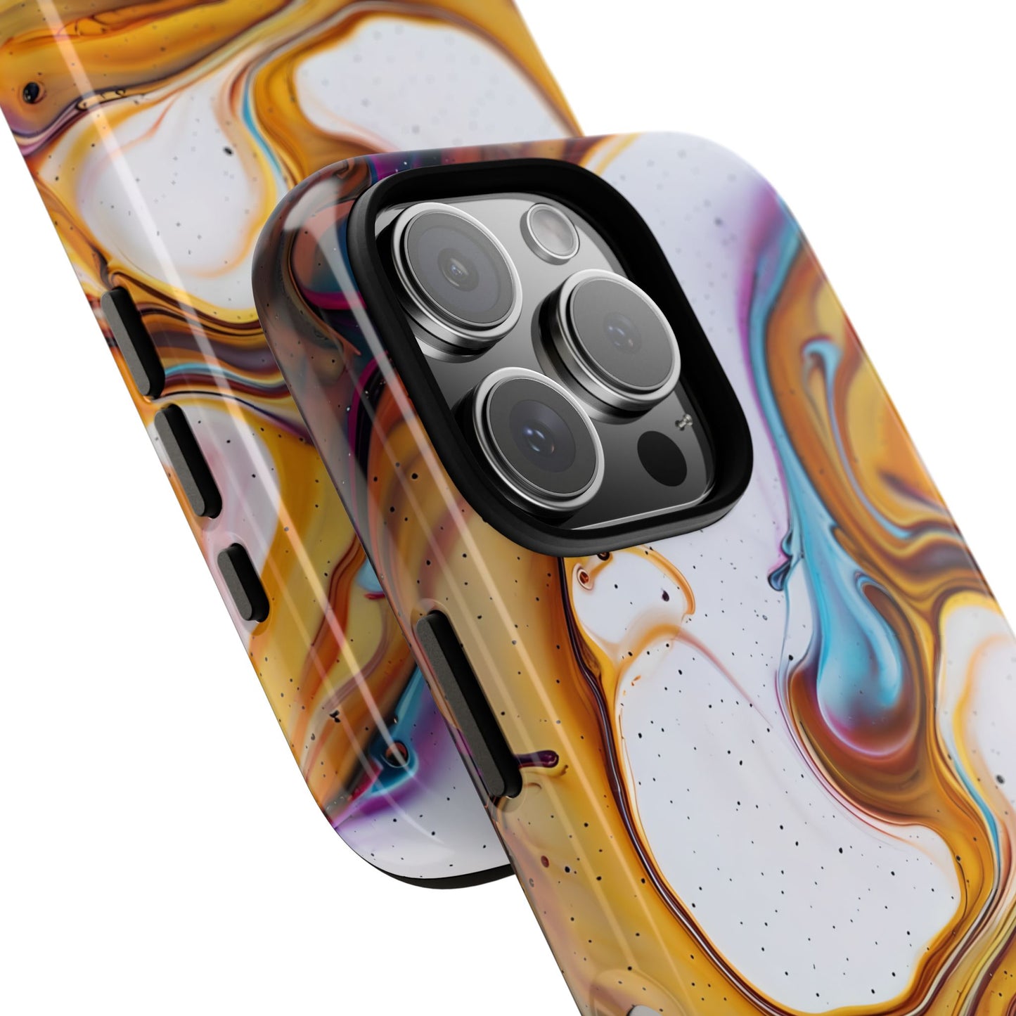 Artistic Phone Case, Tough Cases with Colorful Marble Design