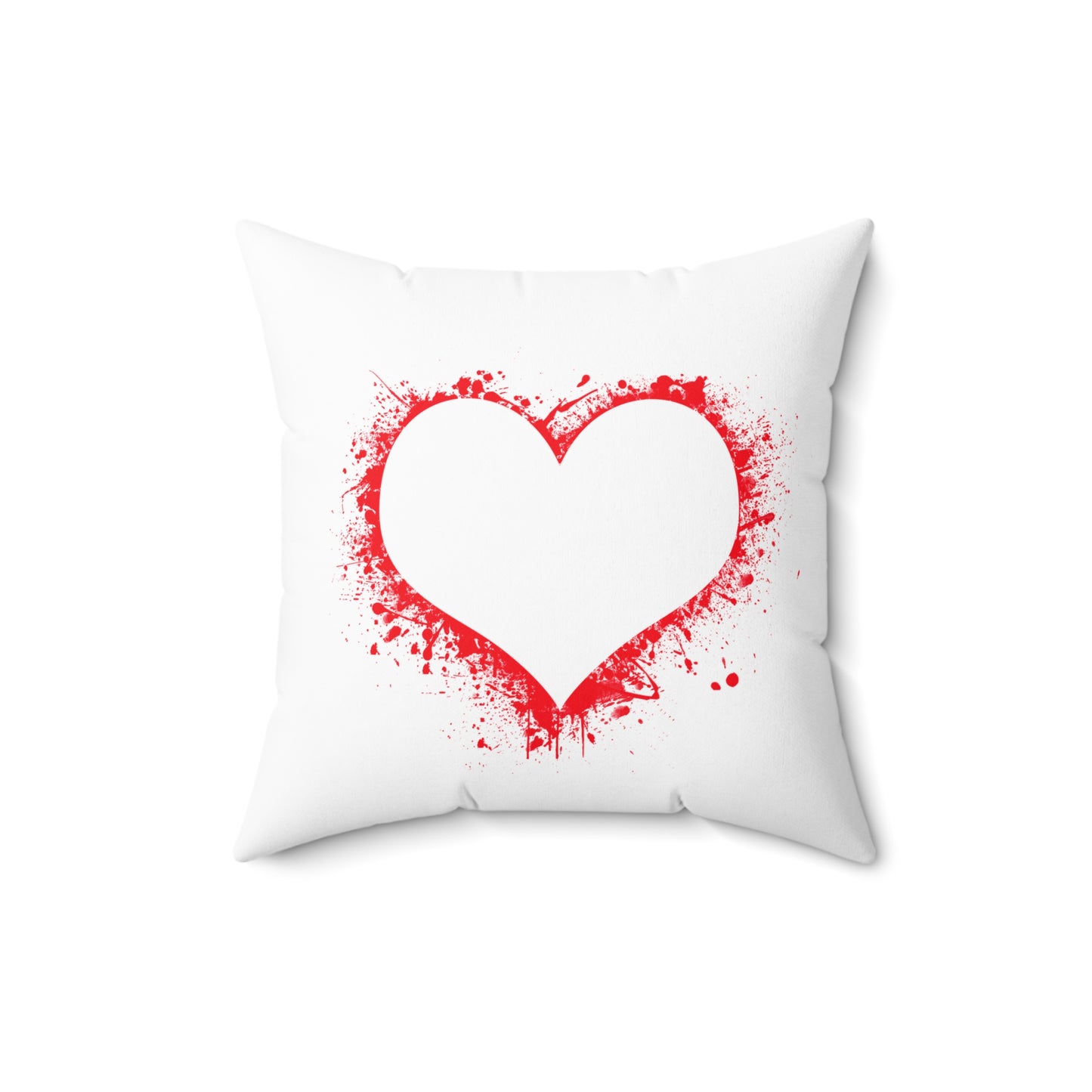 Heart Splash Decorative Pillow, Cozy Home Decor, Valentine's Gift, Wedding Decoration, Love Pillow, Personalized Gift Idea