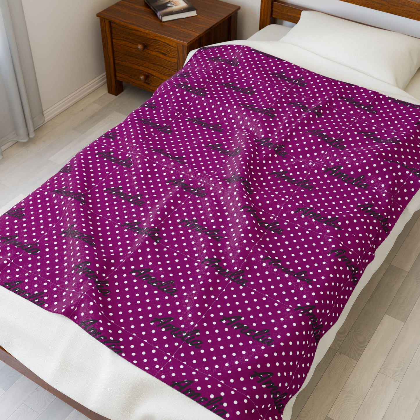 Cozy Velveteen Plush Blanket Amelia