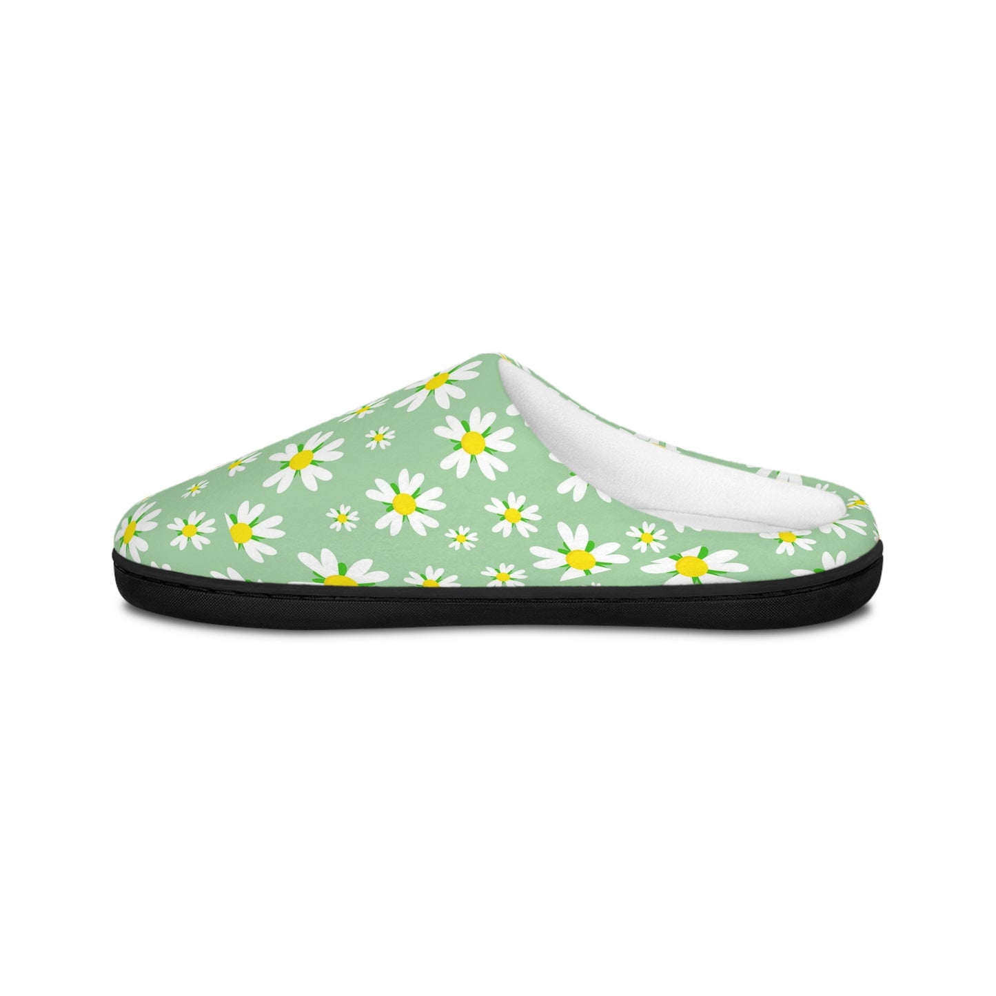 Daisy Print Women's Indoor Slippers | Cozy Home Footwear, Gift for Her, Perfect for Lounging, Mother's Day Gift, Decor