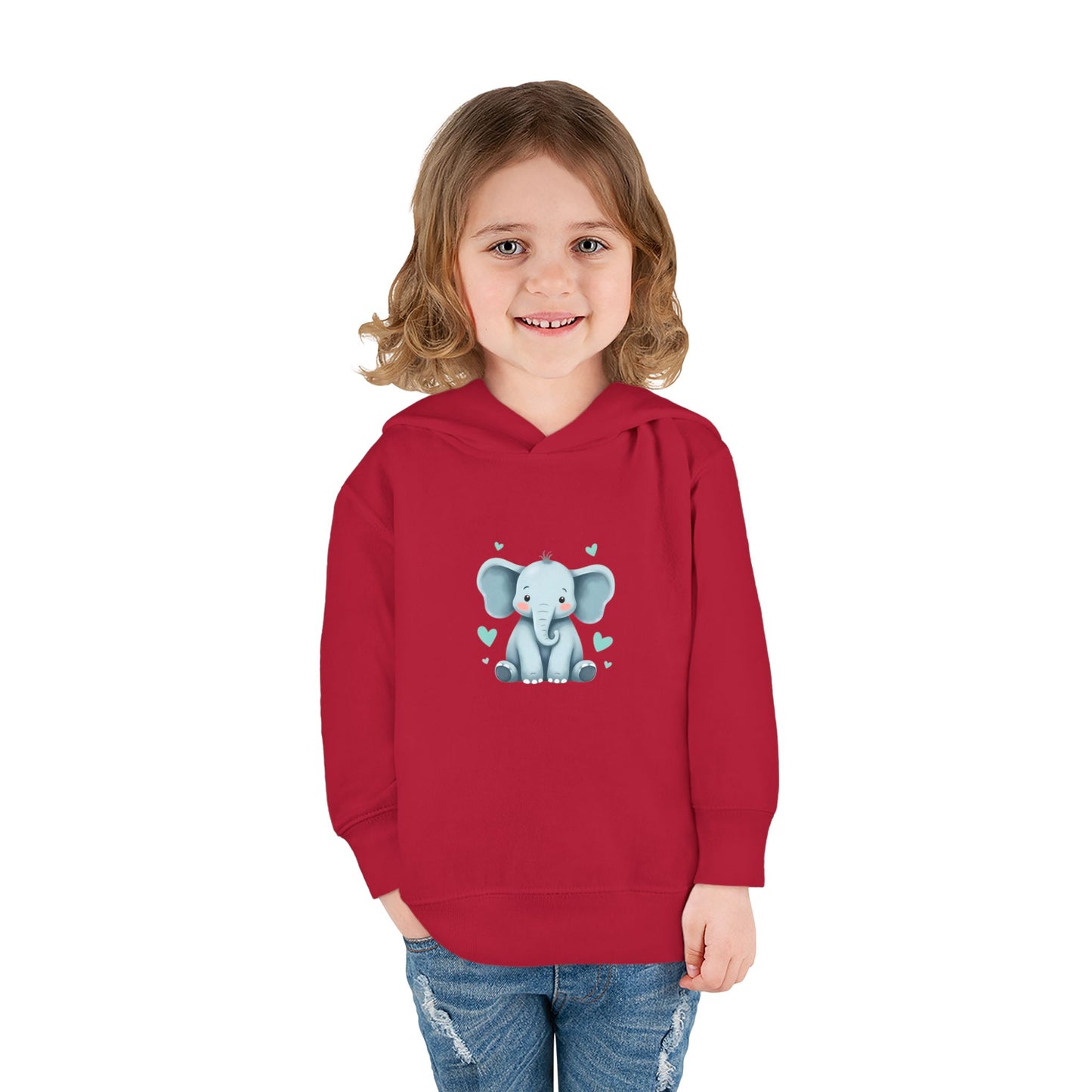 Adorable Elephant Toddler Fleece Hoodie, Kids Pullover, Baby Shower Gift, Birthday Present, Cute Animal Apparel, Cozy Toddler Wear