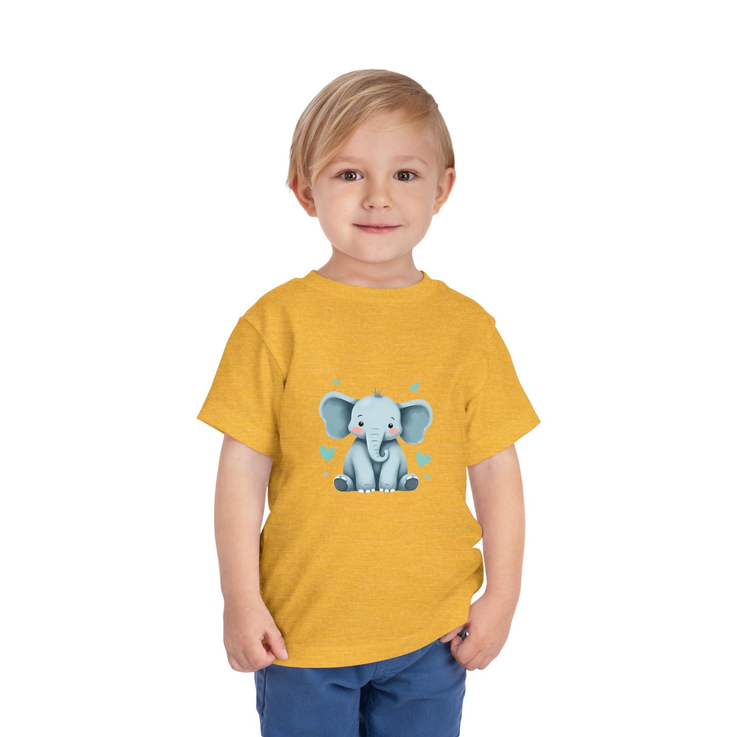 Adorable Elephant Toddler Tee, Kids Short Sleeve Shirt, Cute Baby Clothes, Elephant Lover Gift, Birthday Outfit